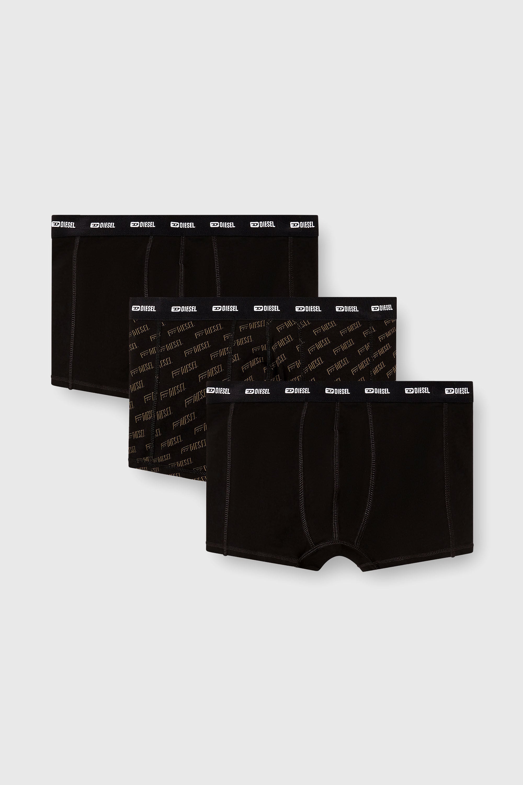 Diesel - DAMIEN-UTLT-3PACK, Man's Three-pack boxer briefs with stylised logo in Black - 2