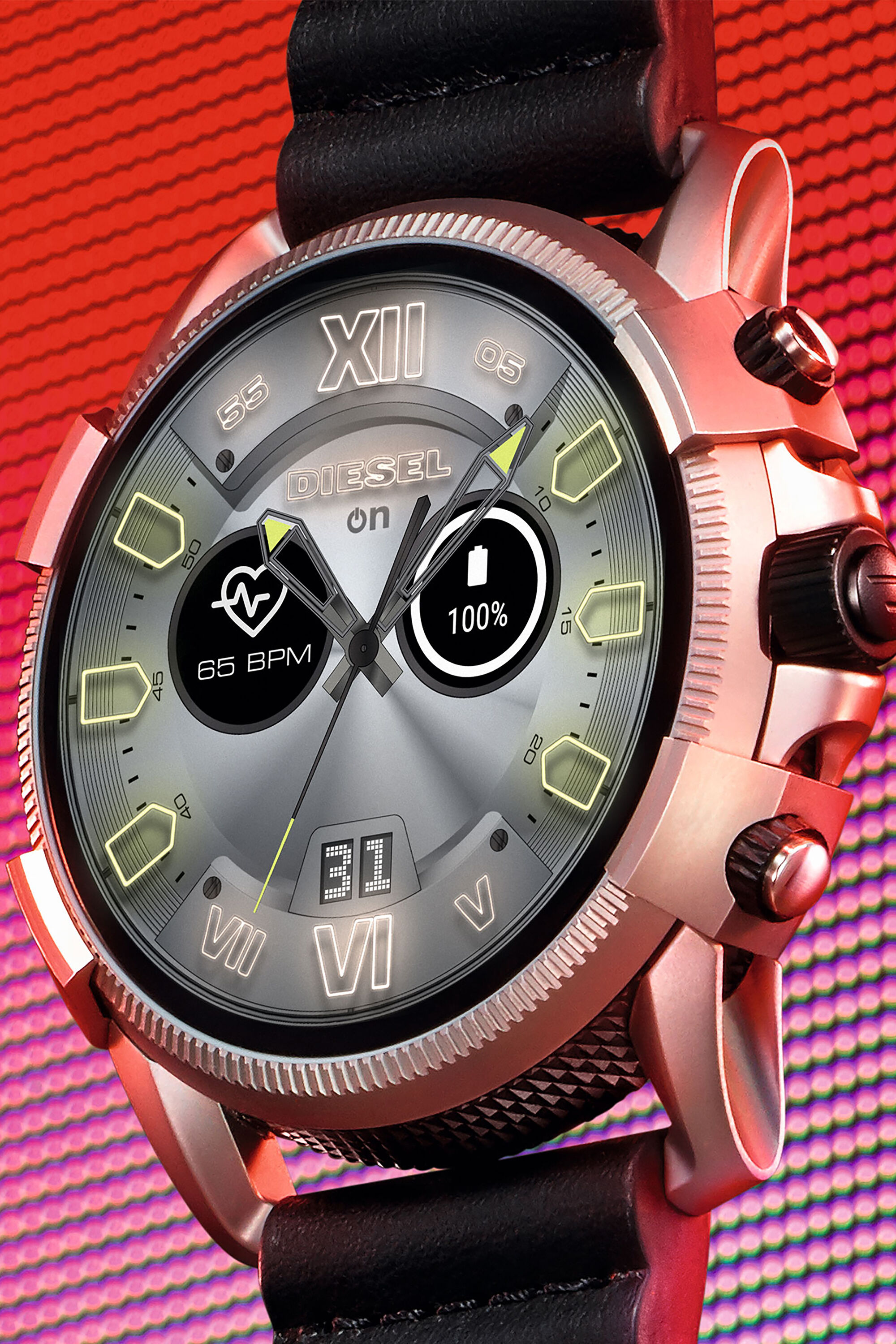 DT2008 Man Full Guard 2.5 smartwatch black leather Diesel