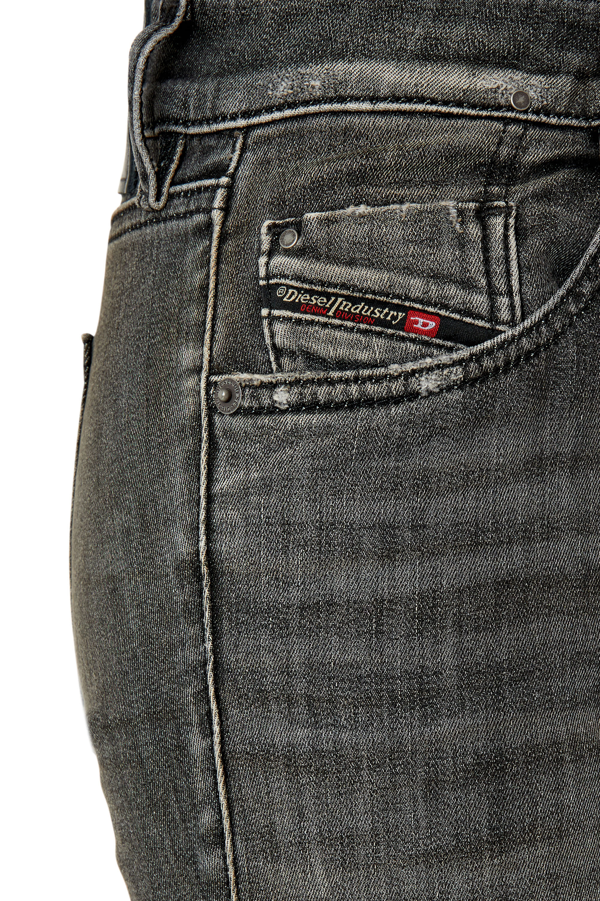 Diesel - Slim D-Ollies JoggJeans® 09F01, Black/Dark grey - Image 5