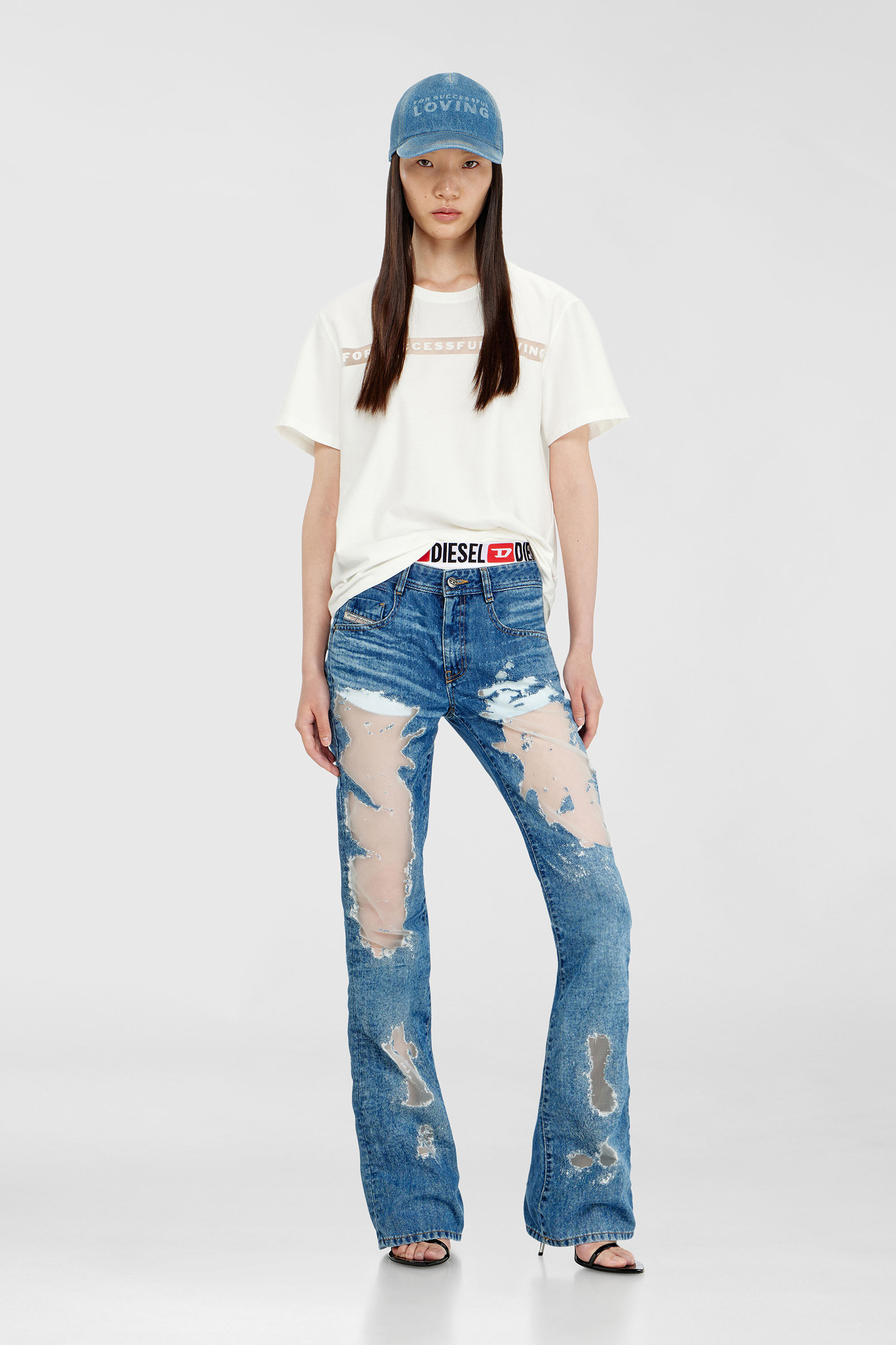 Diesel - PR-T-NOTS-CHI-R, Unisex's T-shirt with For Successful Loving logo in White - 6