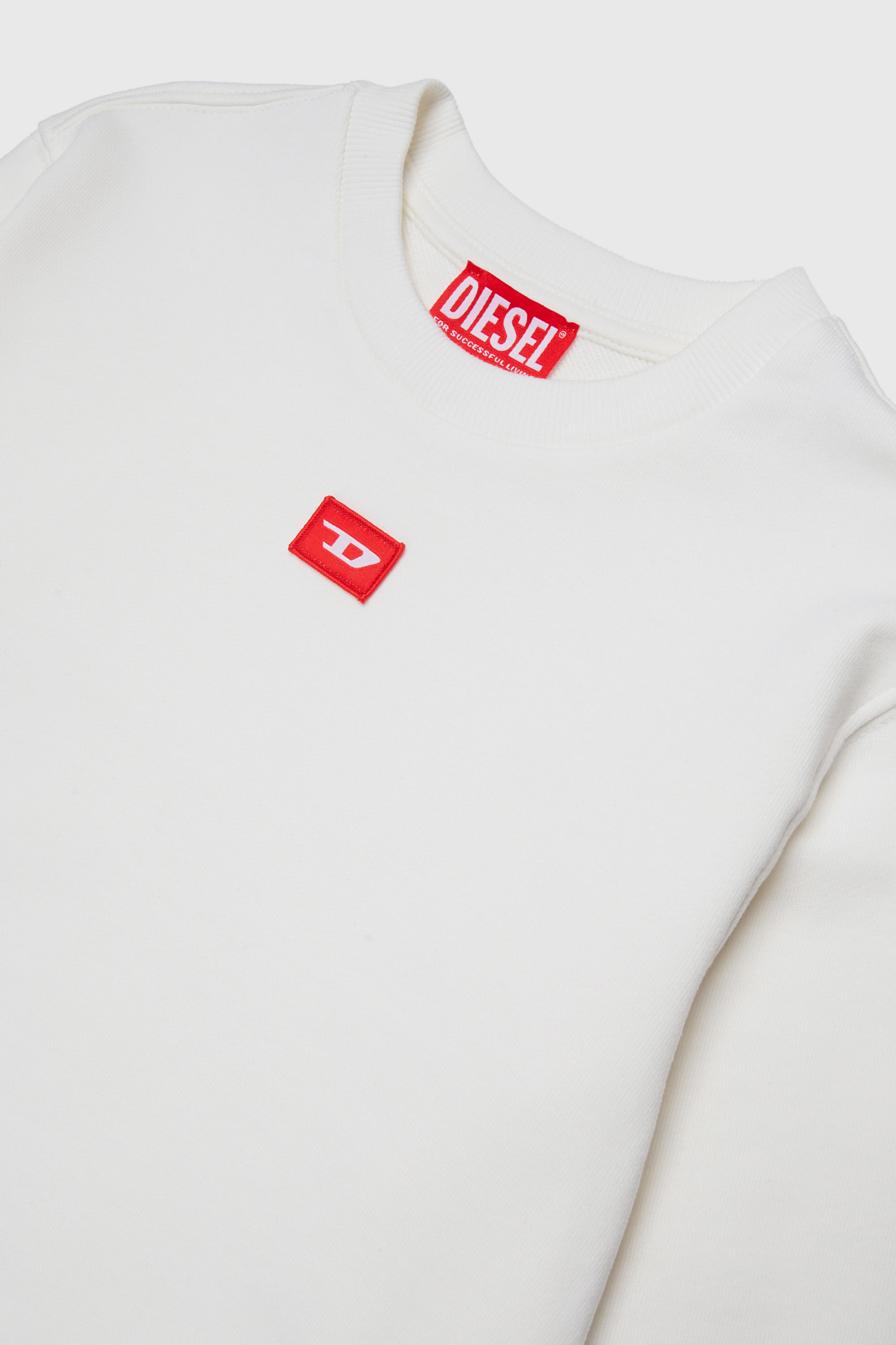 Diesel - SXGIN OVER, Unisex's Sweatshirt small logo patch in White - 3