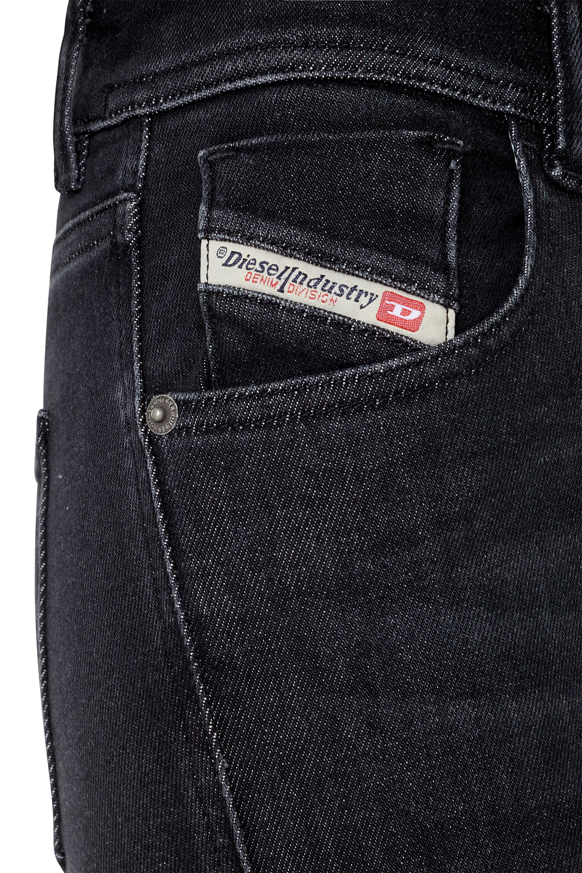 Diesel - 2017 Slandy 09D96 Super skinny Jeans, Black/Dark grey - Image 6