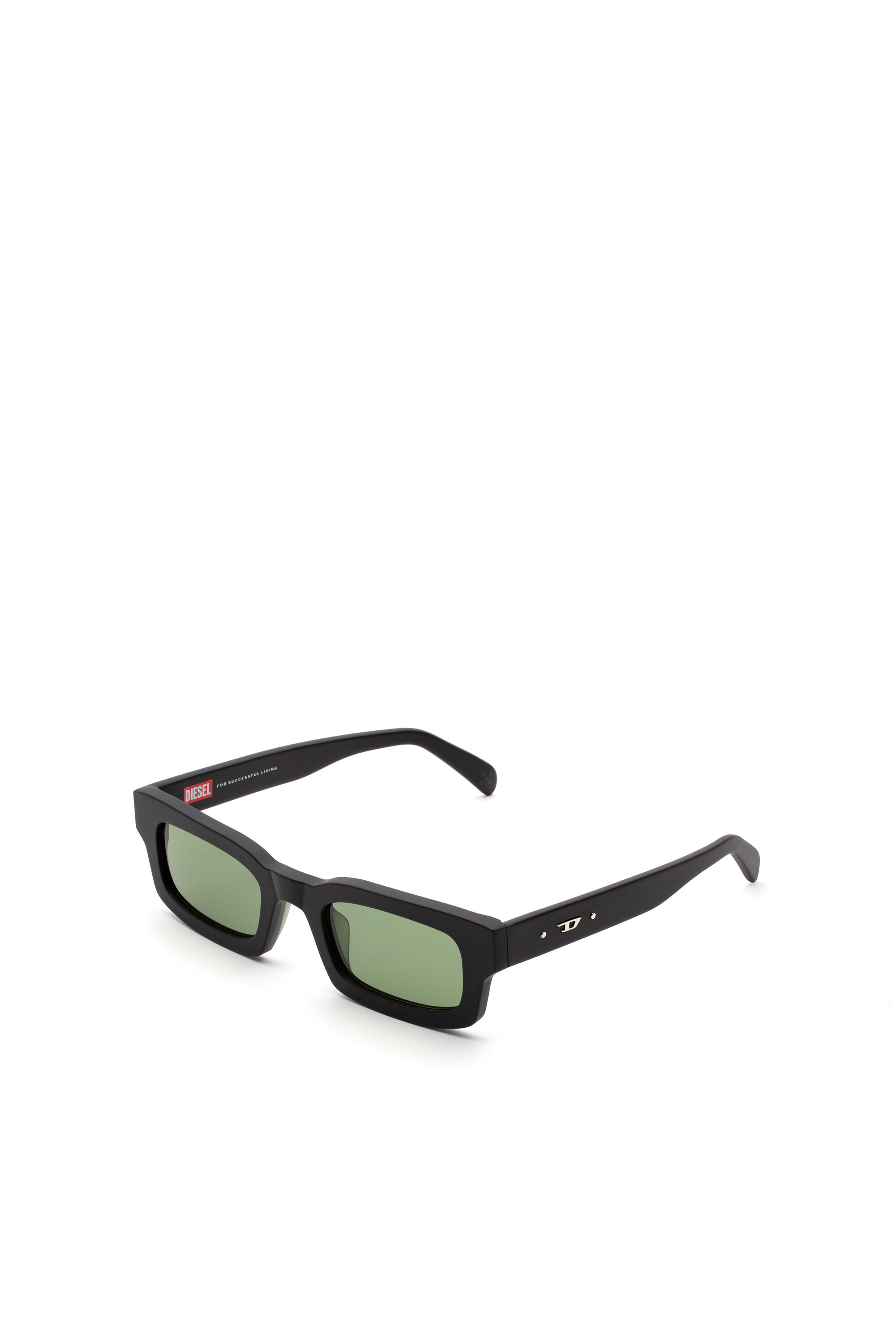 Diesel - DM0360, Unisex's Minimalist sunglasses in Opaque Black - 2