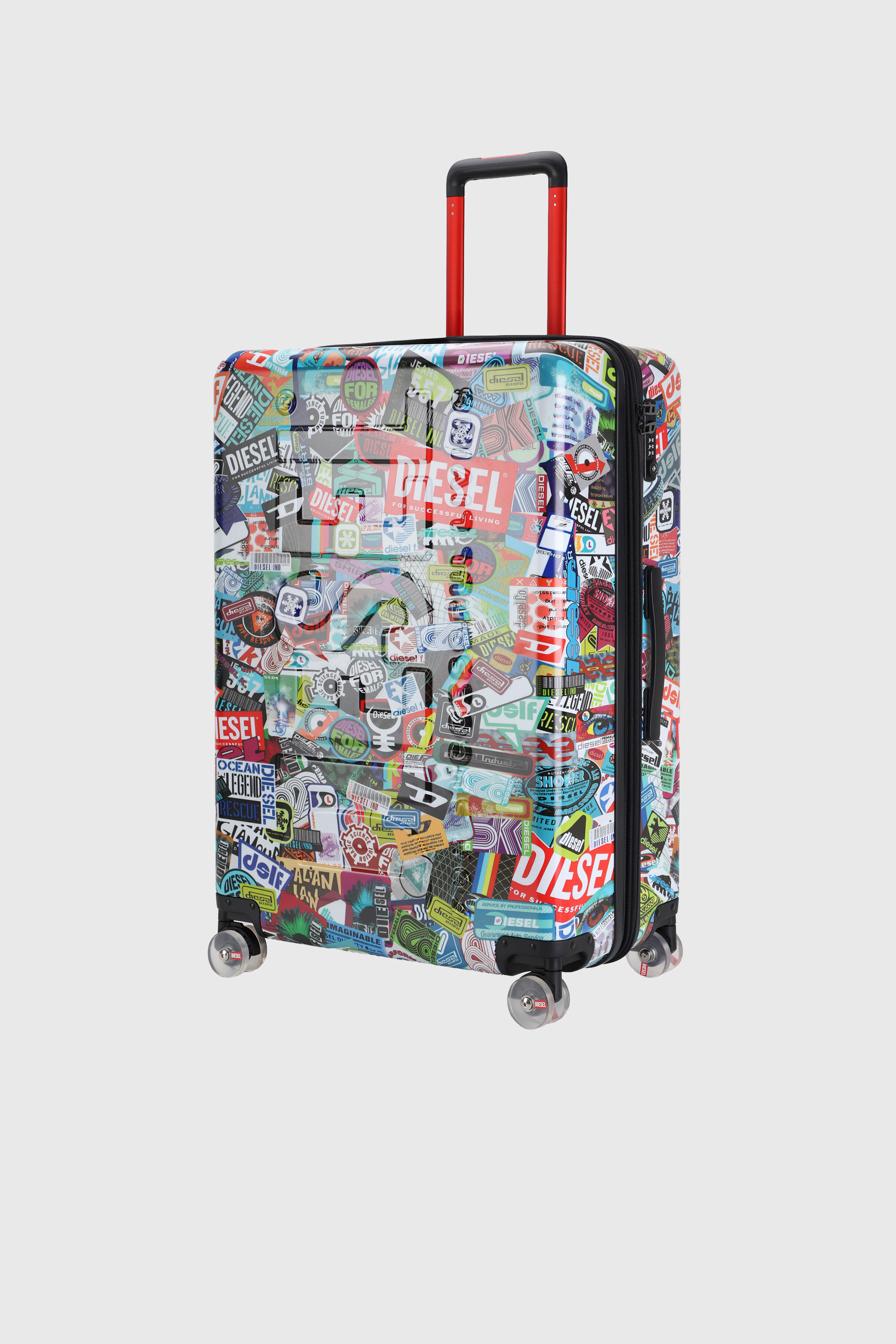 Diesel - DIESEL PC PRINTED TROLLEY-STICKERS- DSL0, Unisex's Sticker style suitcase size L in Multicolor - 5