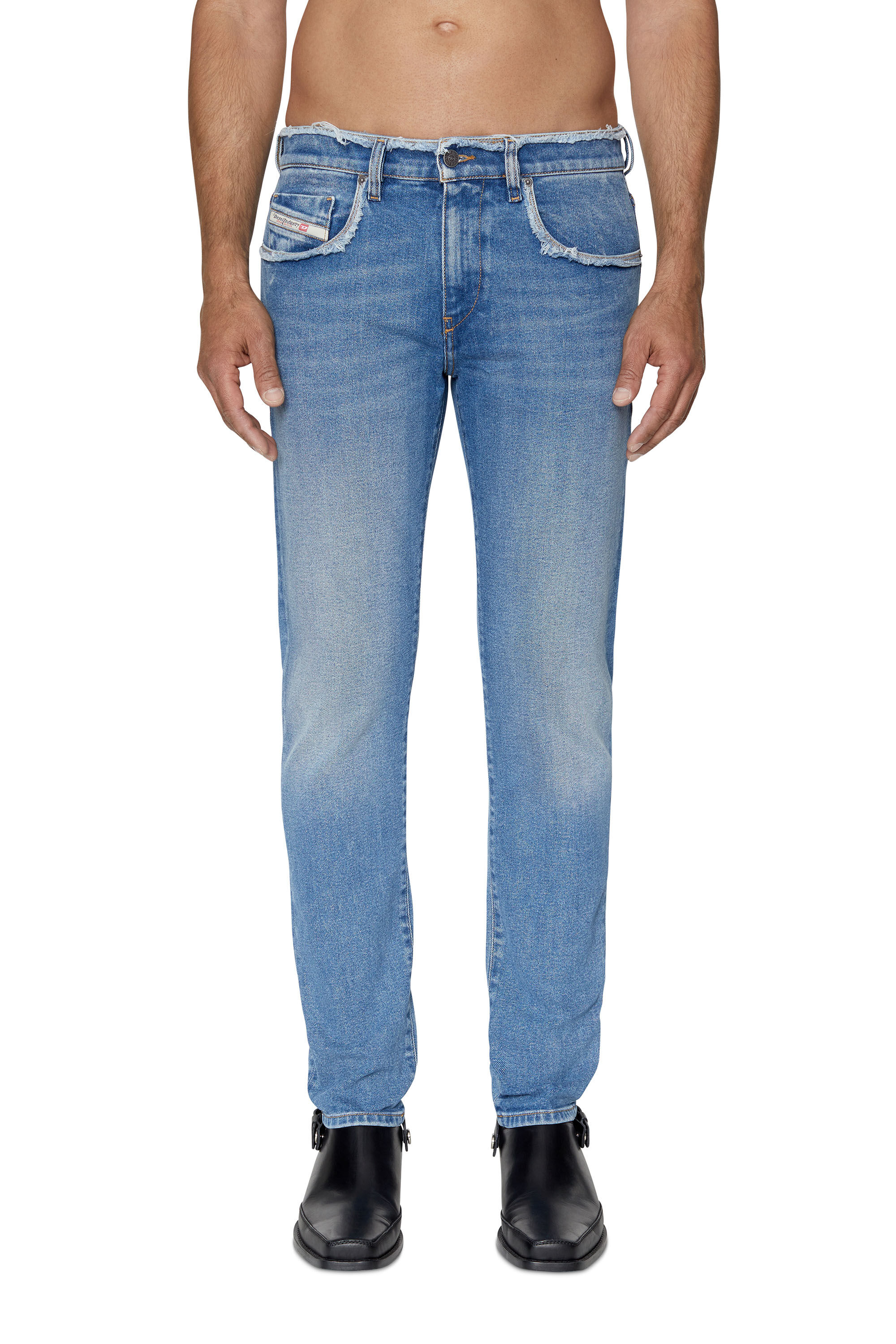 Diesel - 2019 D-Strukt 09E19 Slim Jeans, Medium blue - Image 2