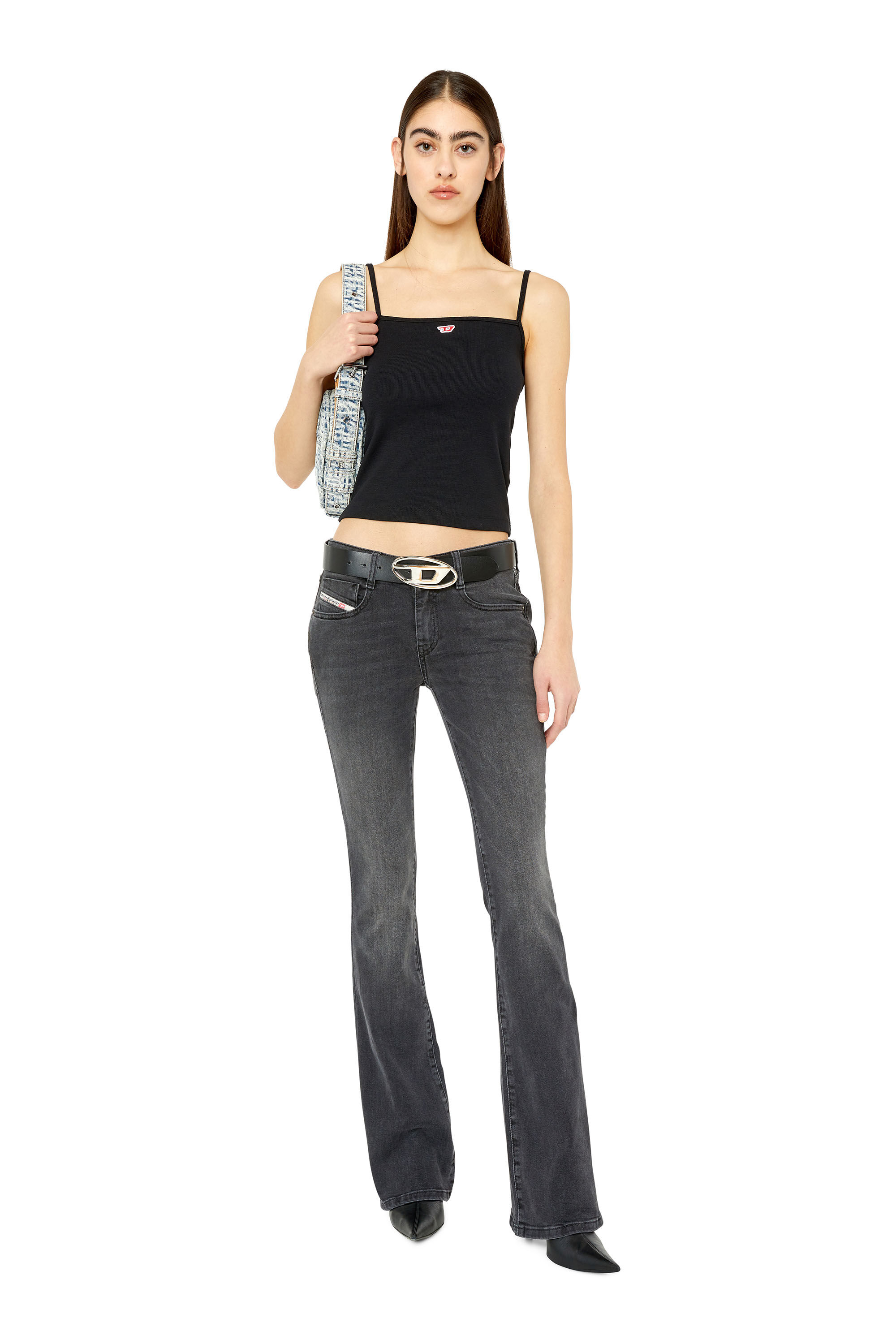 Diesel - 1969 D-Ebbey 0IHAV Bootcut and Flare Jeans, Black/Dark grey - Image 1