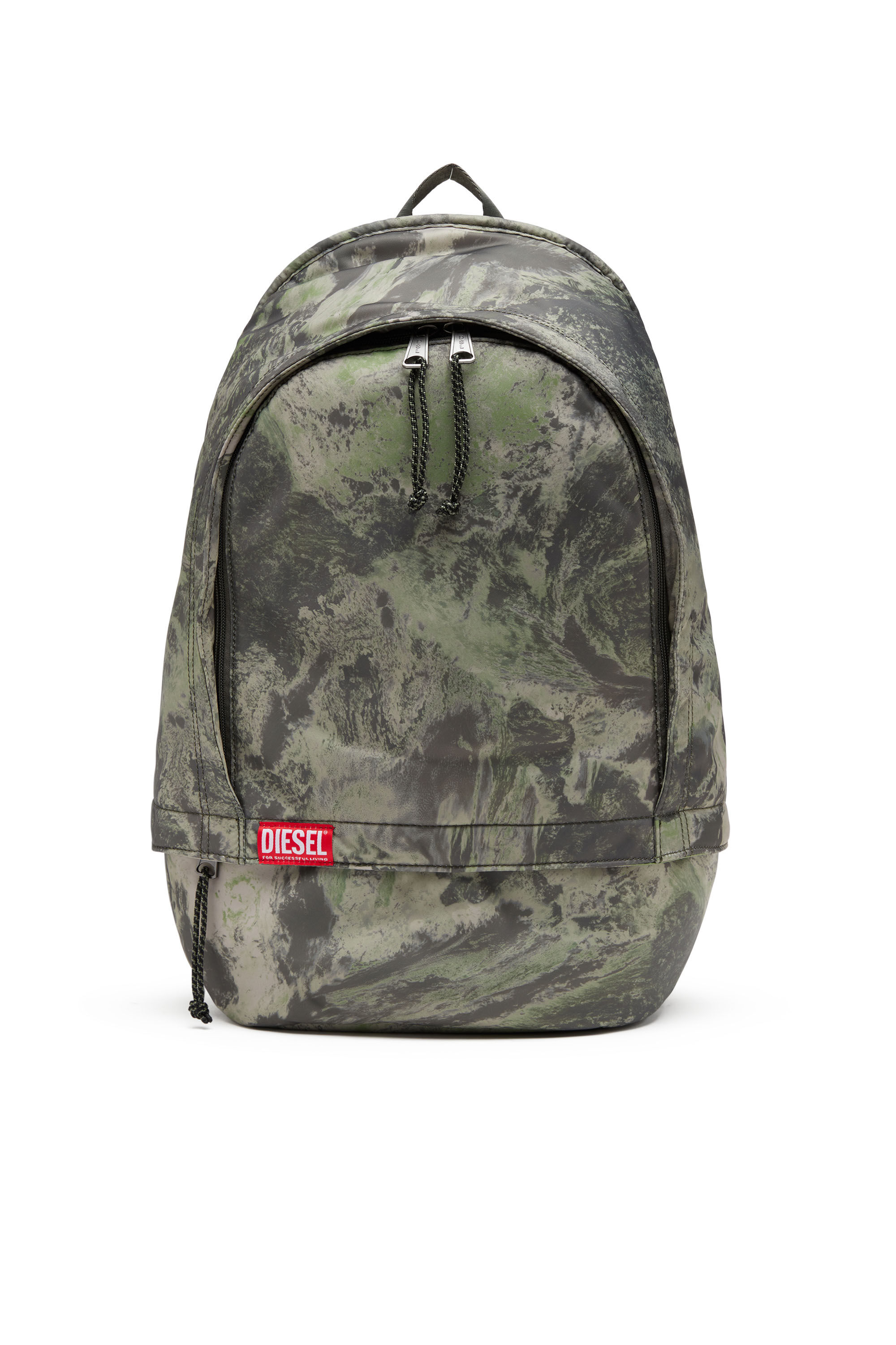 Diesel - RAVE BACKPACK X, Man's Rave Backpack X - Backpack in recycled earth-print fabric in Grey/Blue - 2