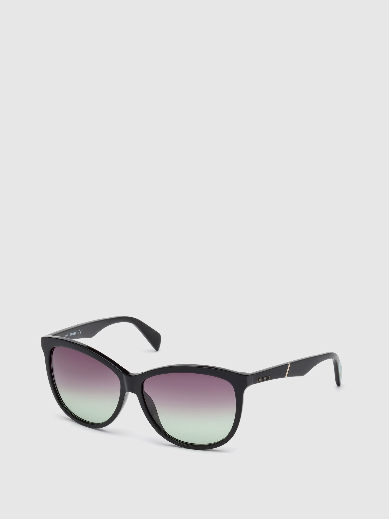 Diesel - DL0221, Woman's Acetate shiny finishes eyewear in Black - 4