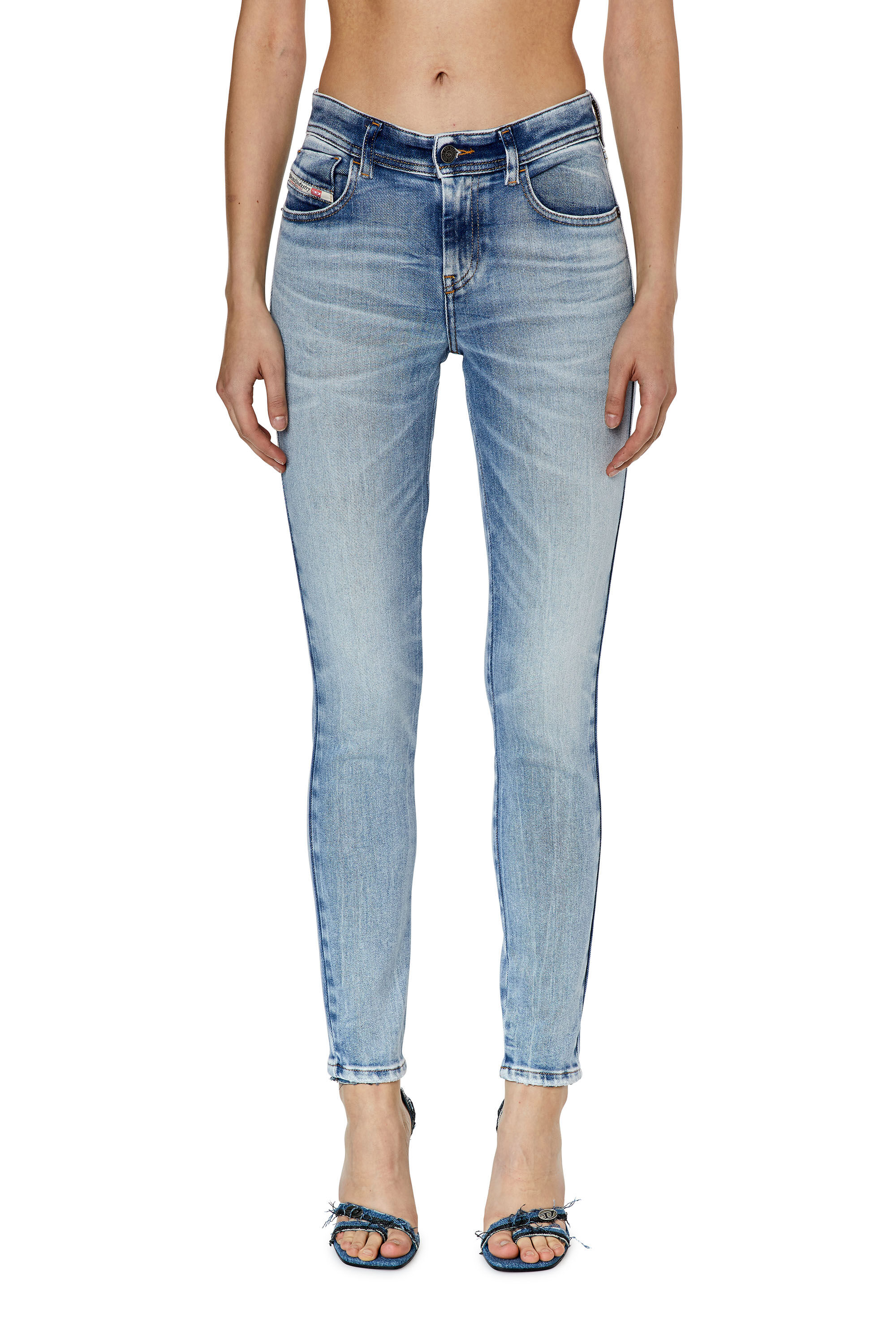 Diesel - Super skinny Jeans 2017 Slandy 09G18, Light Blue - Image 3