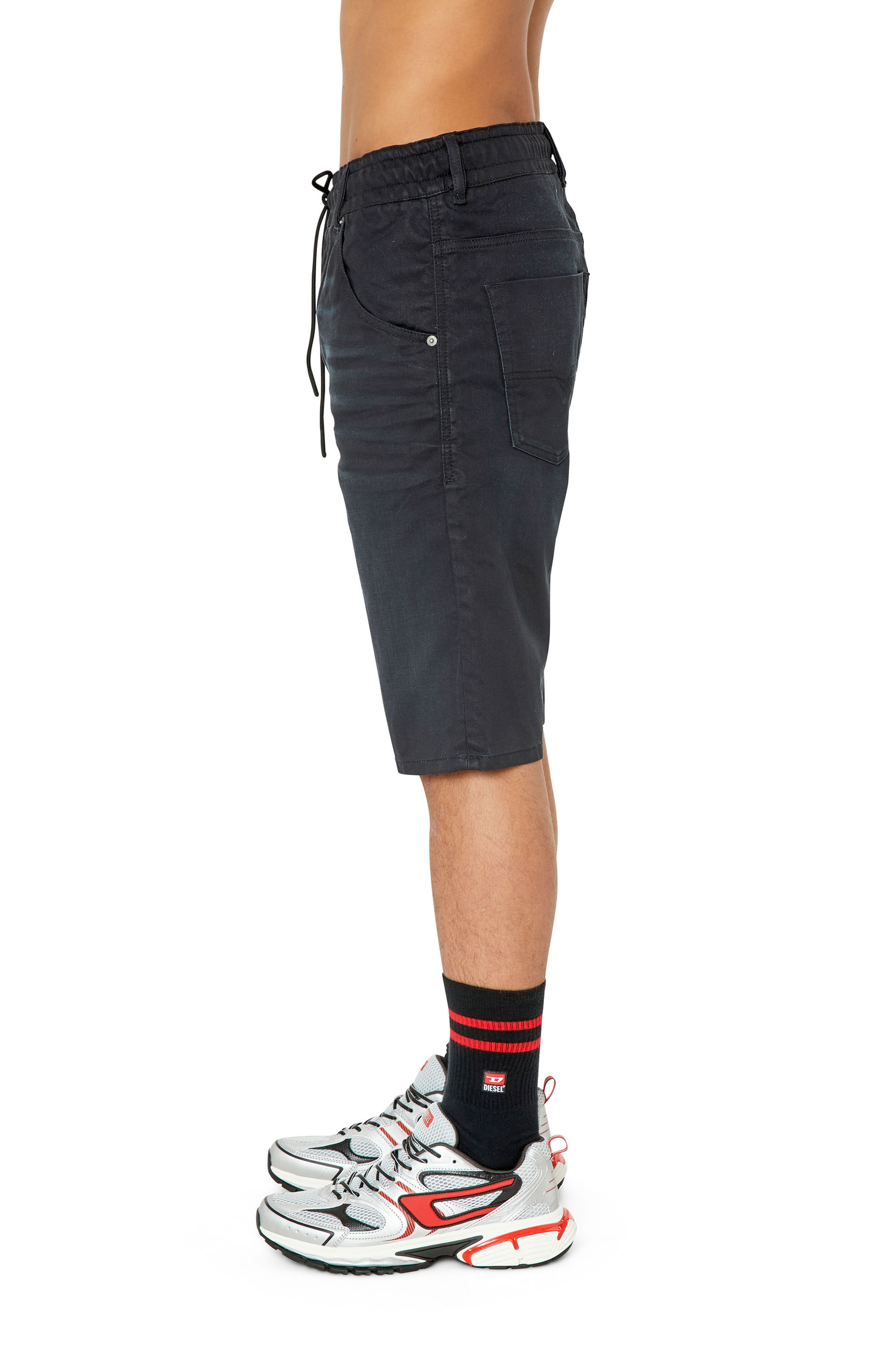 Diesel - D-KROOSHORT-Z JOGGJEANS, Black/Dark grey - Image 5