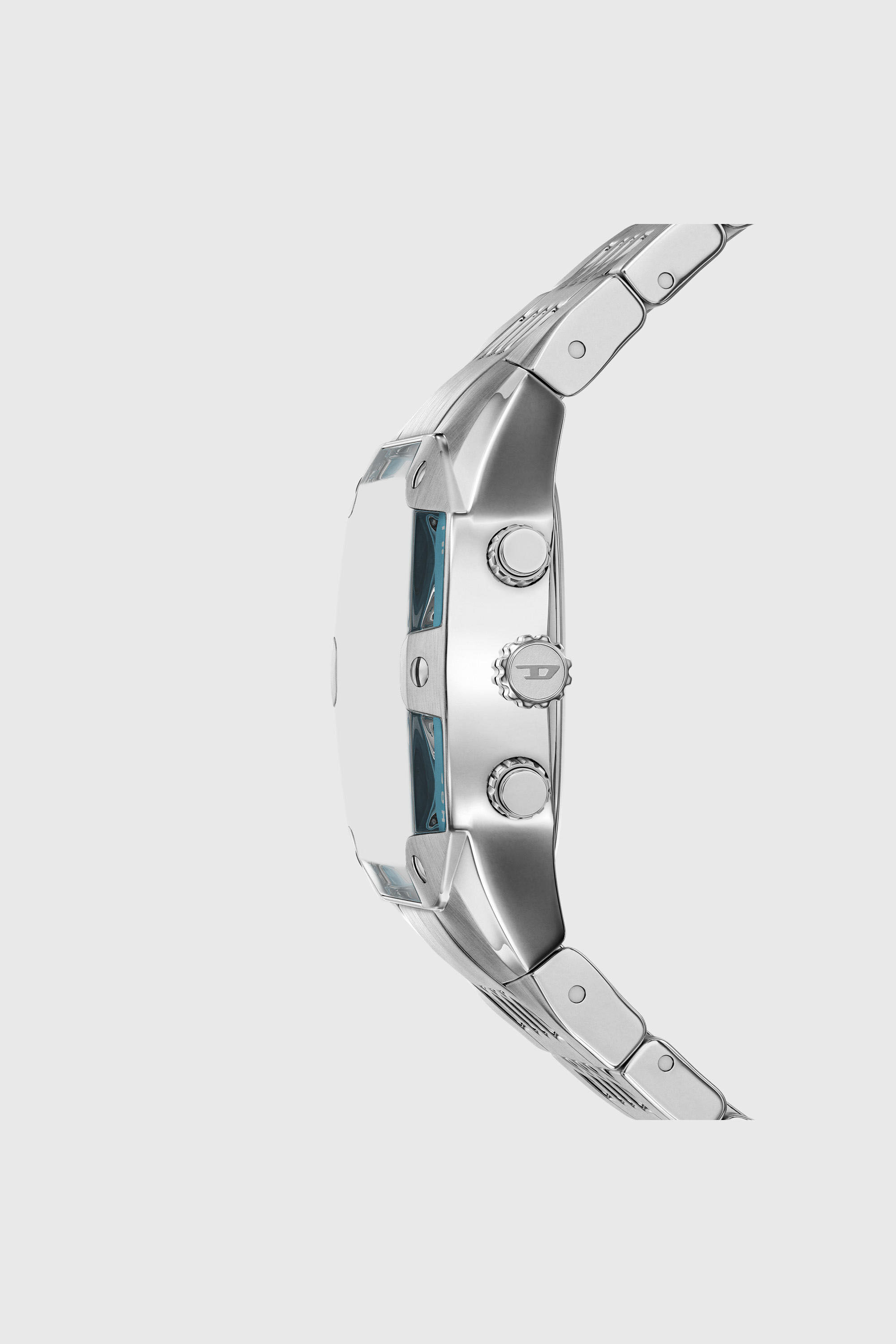 Diesel - DZ4725 WATCH, Man's Spiked cushion stainless steel watch in Silver - 3