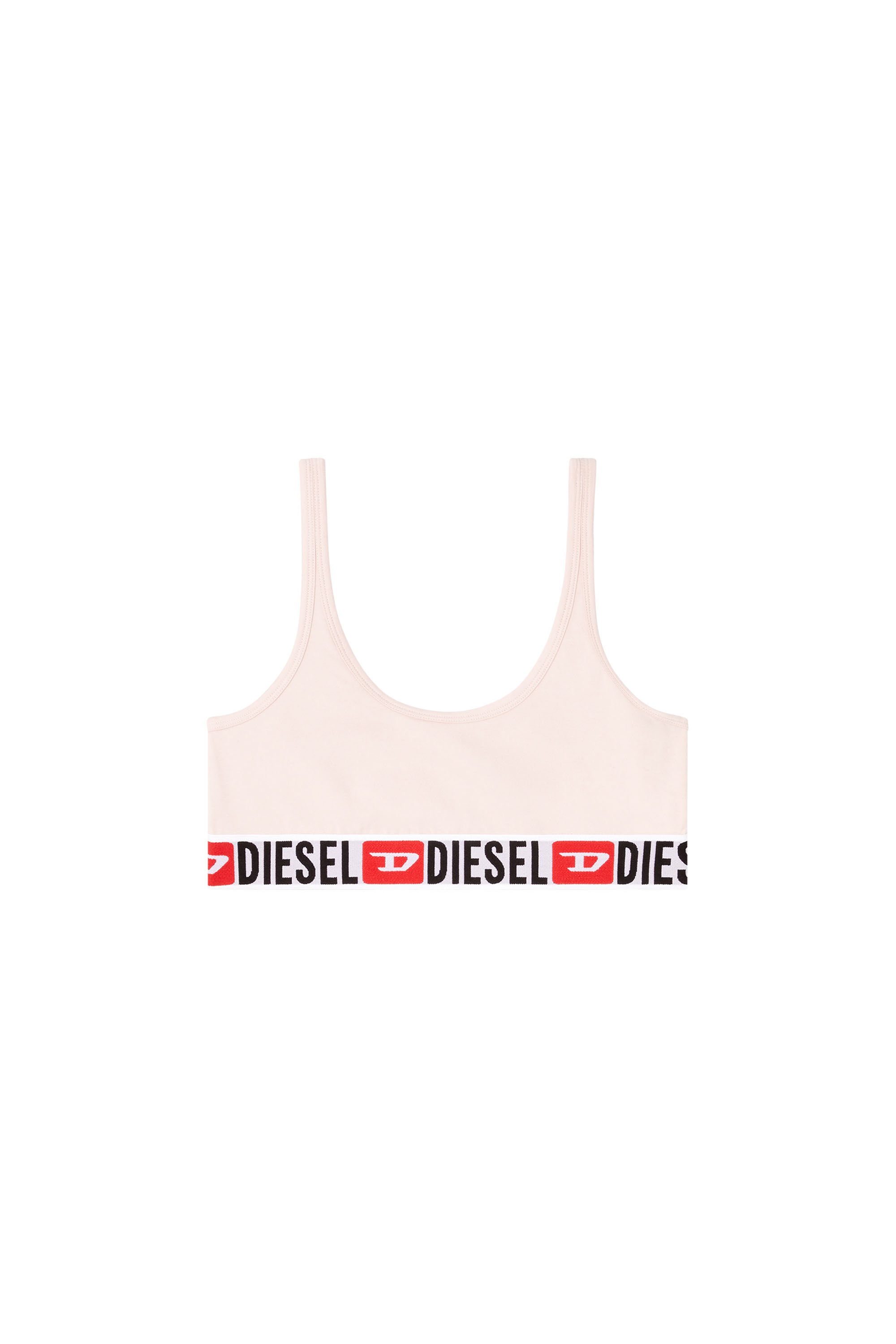 Diesel - UFSB-ORIBA, Woman's Bralette with logo band in Pink - 2