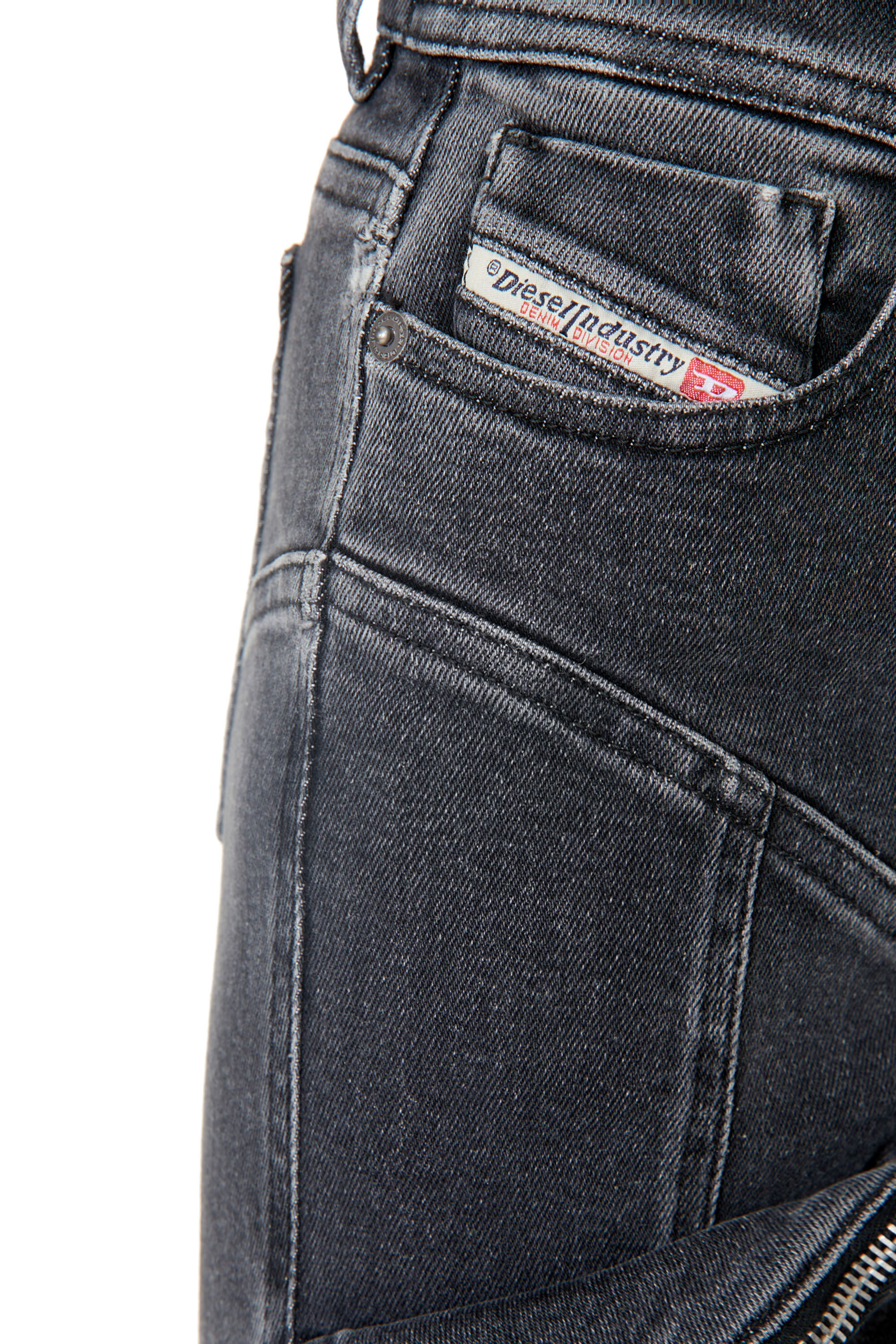 Diesel - Super skinny Jeans 1984 Slandy-High 09F27, Black/Dark grey - Image 6