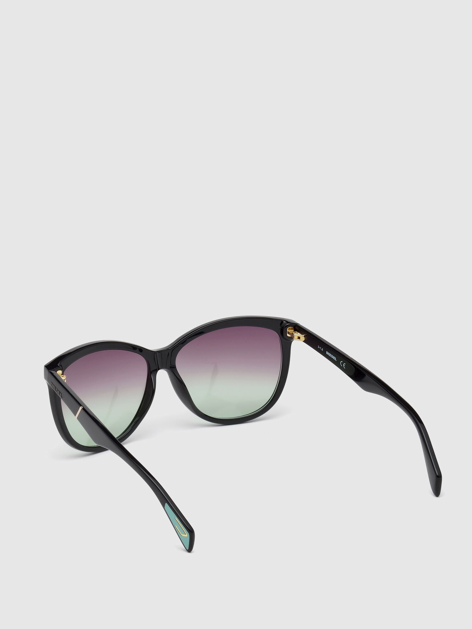 Diesel - DL0221, Woman's Acetate shiny finishes eyewear in Black - 2