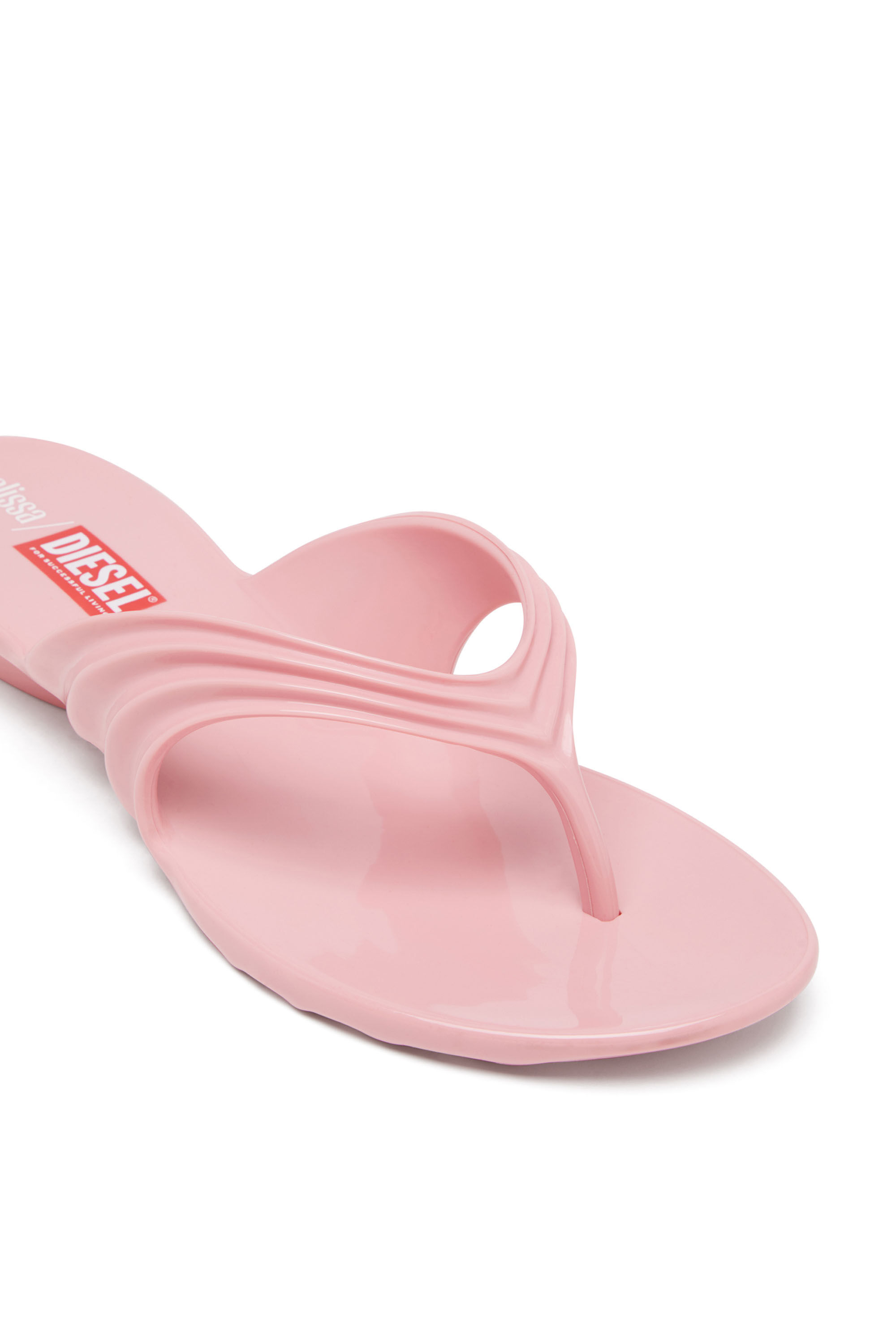 Diesel - MELISSA QUANTUM THONG, Woman's Sculptural flip-flops in Melflex&reg; in Pink - 6