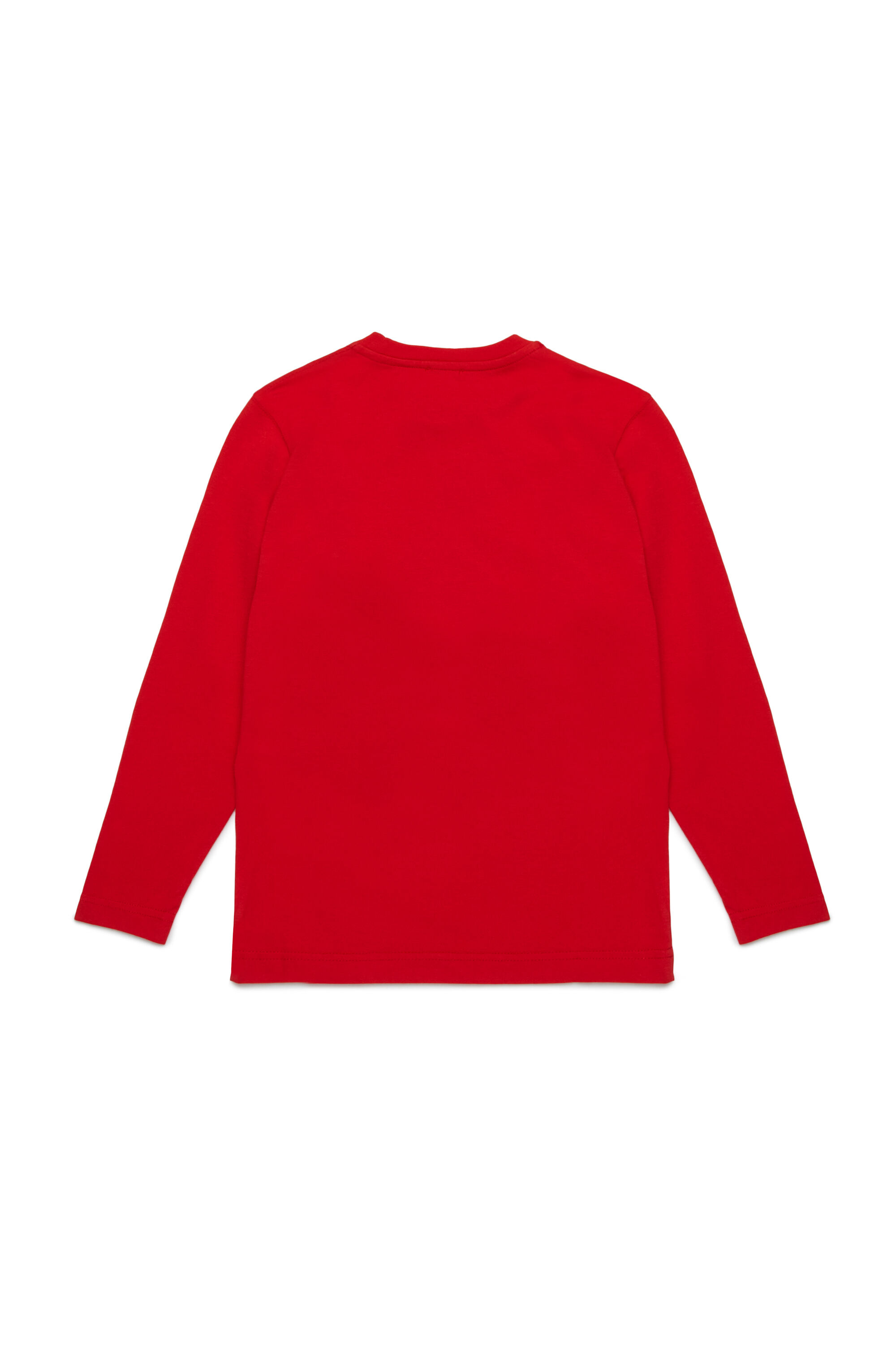 Diesel - TDIEGORL6LS, Man's Long sleeved T-shirt with smudged logo in Red - 2