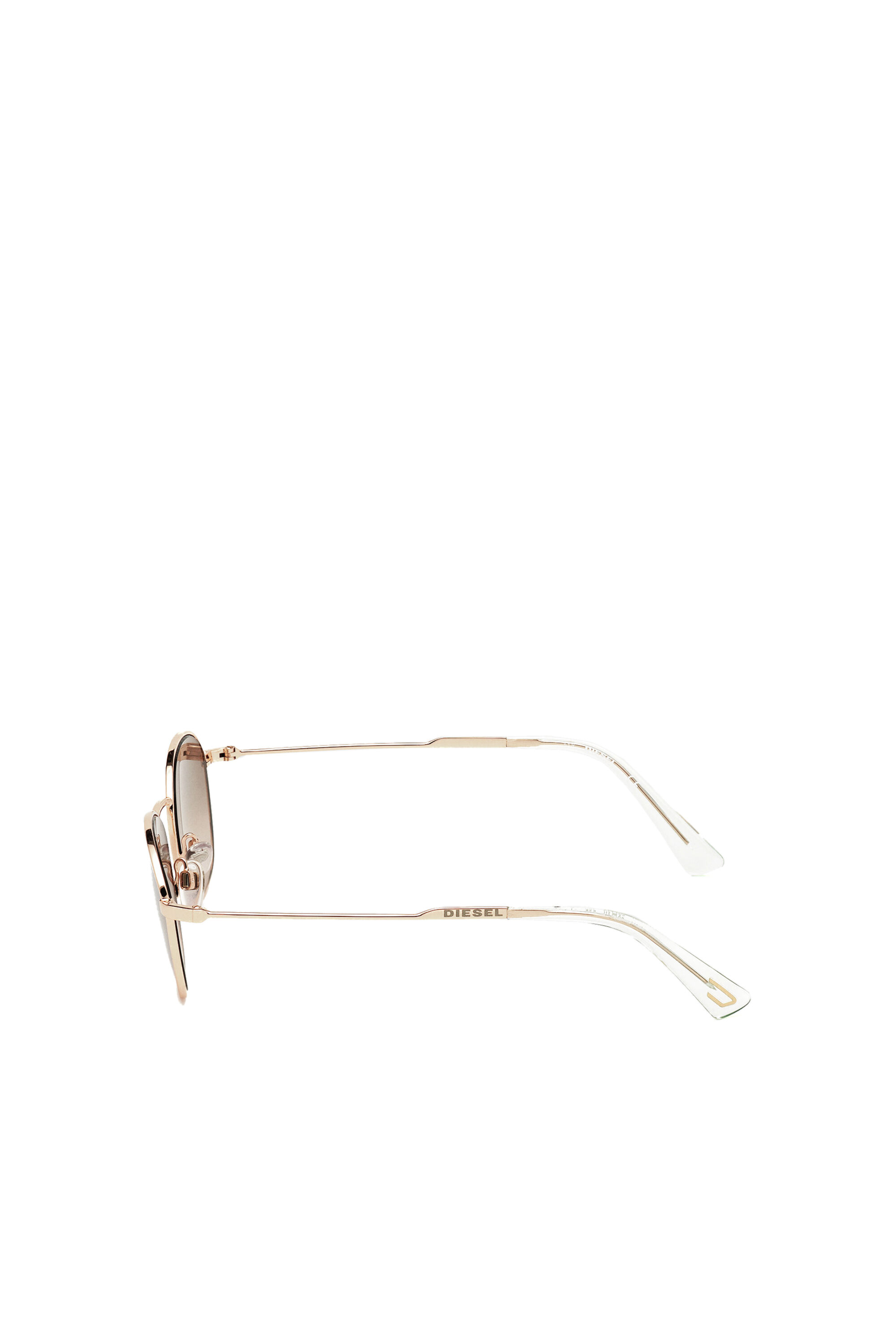 Diesel - DL0307, Unisex's Unisex sunglasses with rounded silhouette in Face Powder - 4
