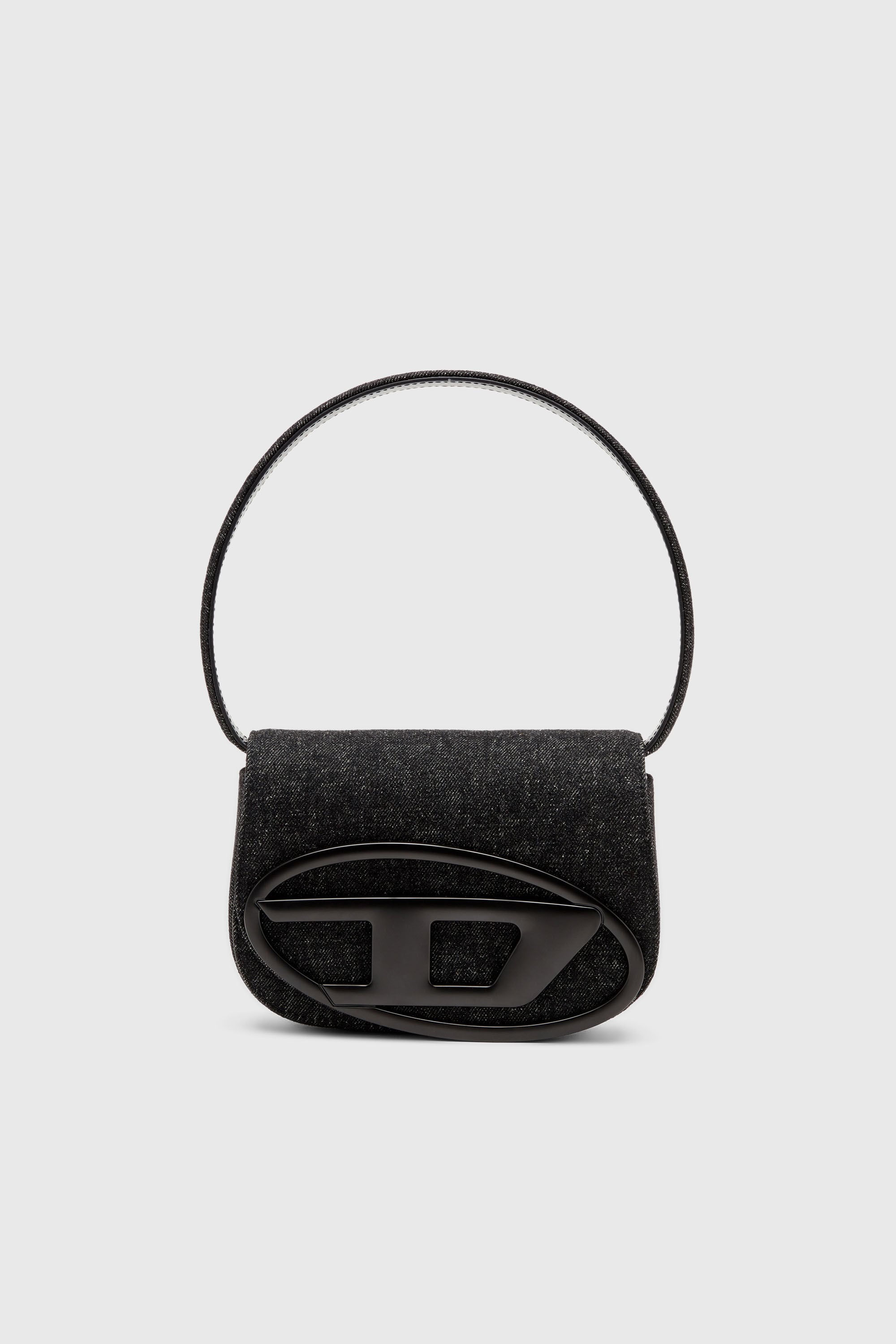 Diesel - 1DR, Woman's 1DR-Iconic shoulder bag in washed denim in Black - 2