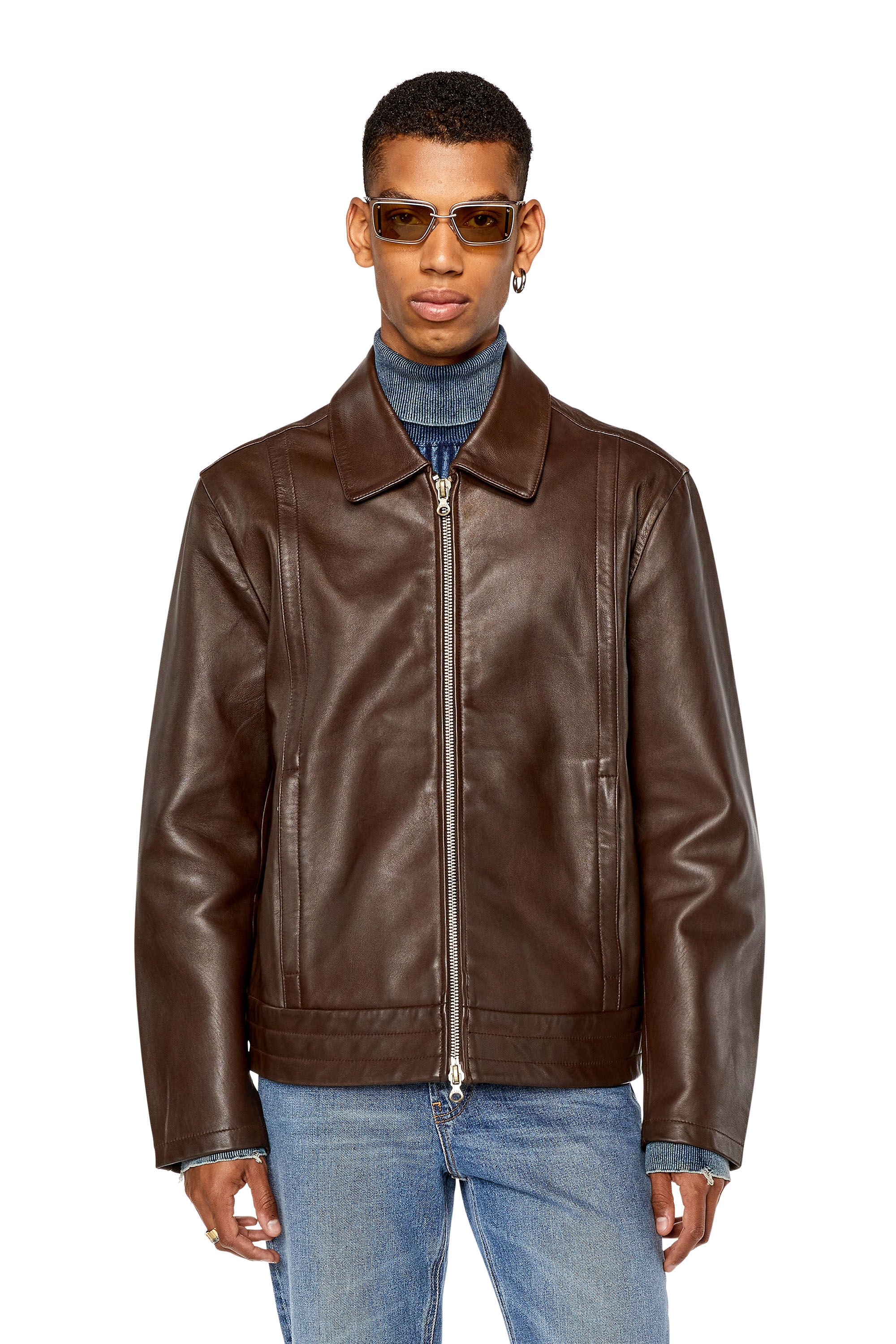 Hudson leather jacket mens clearance
