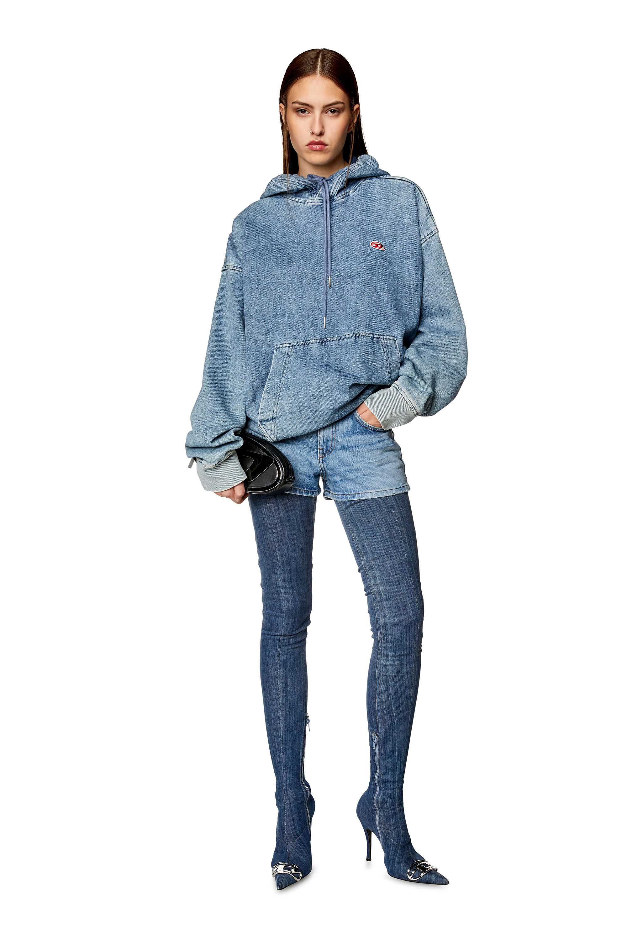 Diesel - DE-YUBA, Woman Denim shorts in Blue - Image 1
