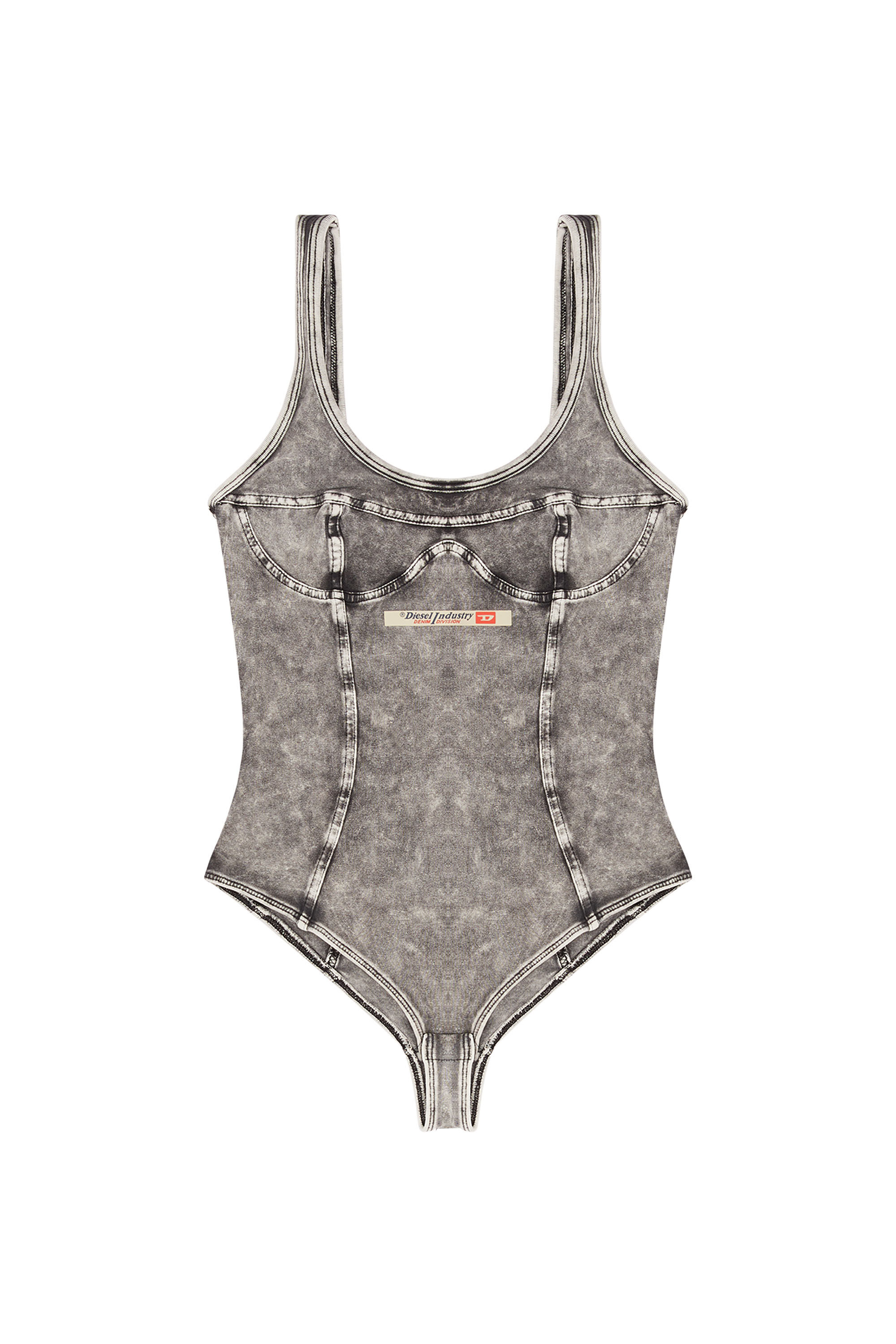 Diesel - UFBY-DENIM-CAMI-BODYSUIT, Dark grey - Image 1