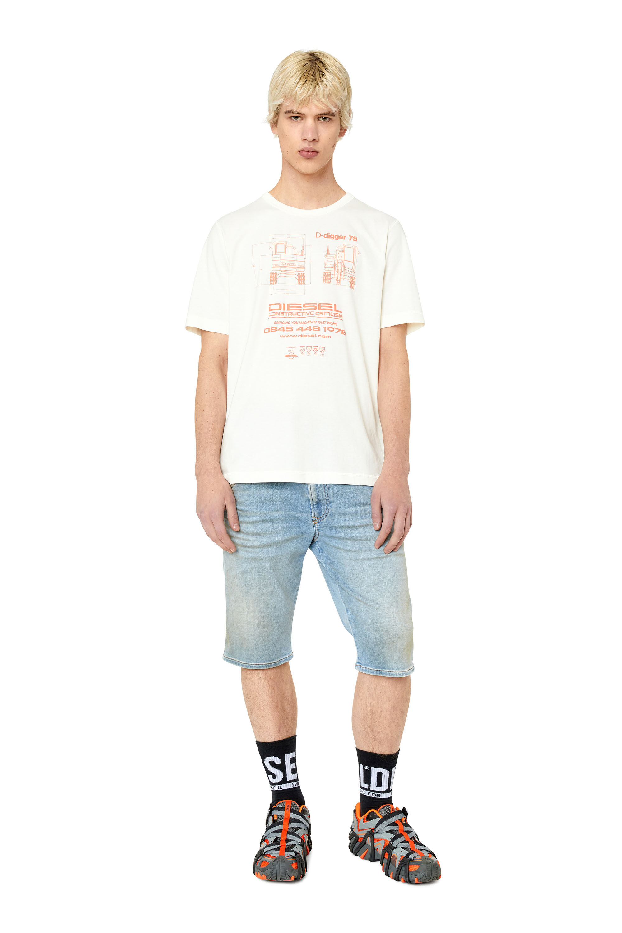 Diesel - T-JUST-SLITS-G1, White - Image 1