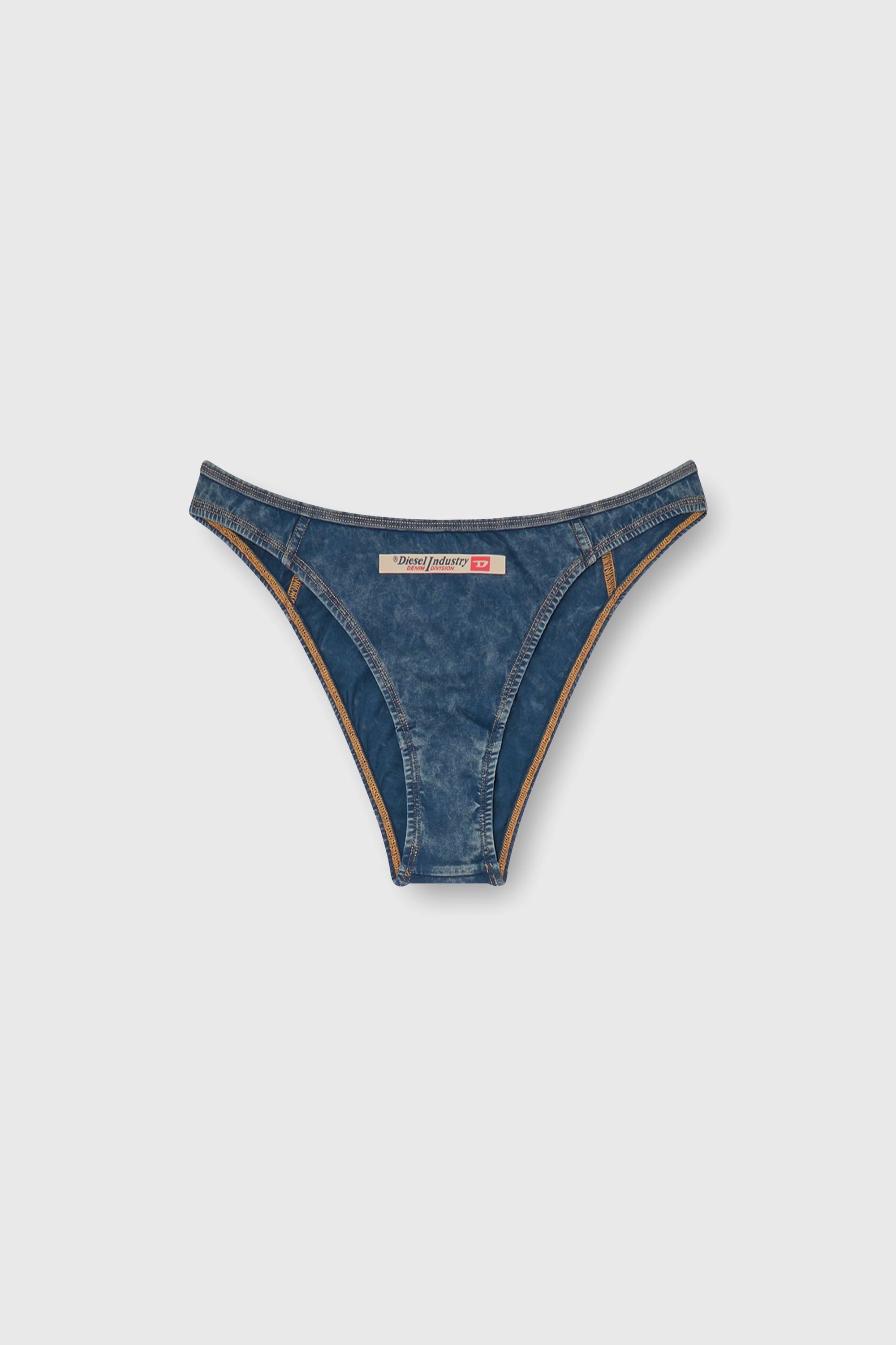 Diesel - AILEEN-DNM, Woman's Cotton Brazilian briefs with denim effect in Blue - 2