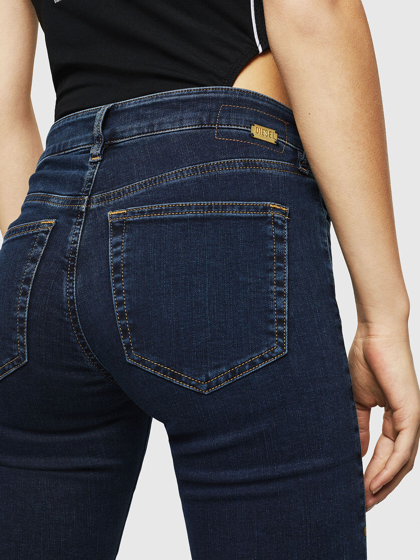 SLANDY-ZIP 083AM Women: Super skinny Dark blue Jeans | Diesel