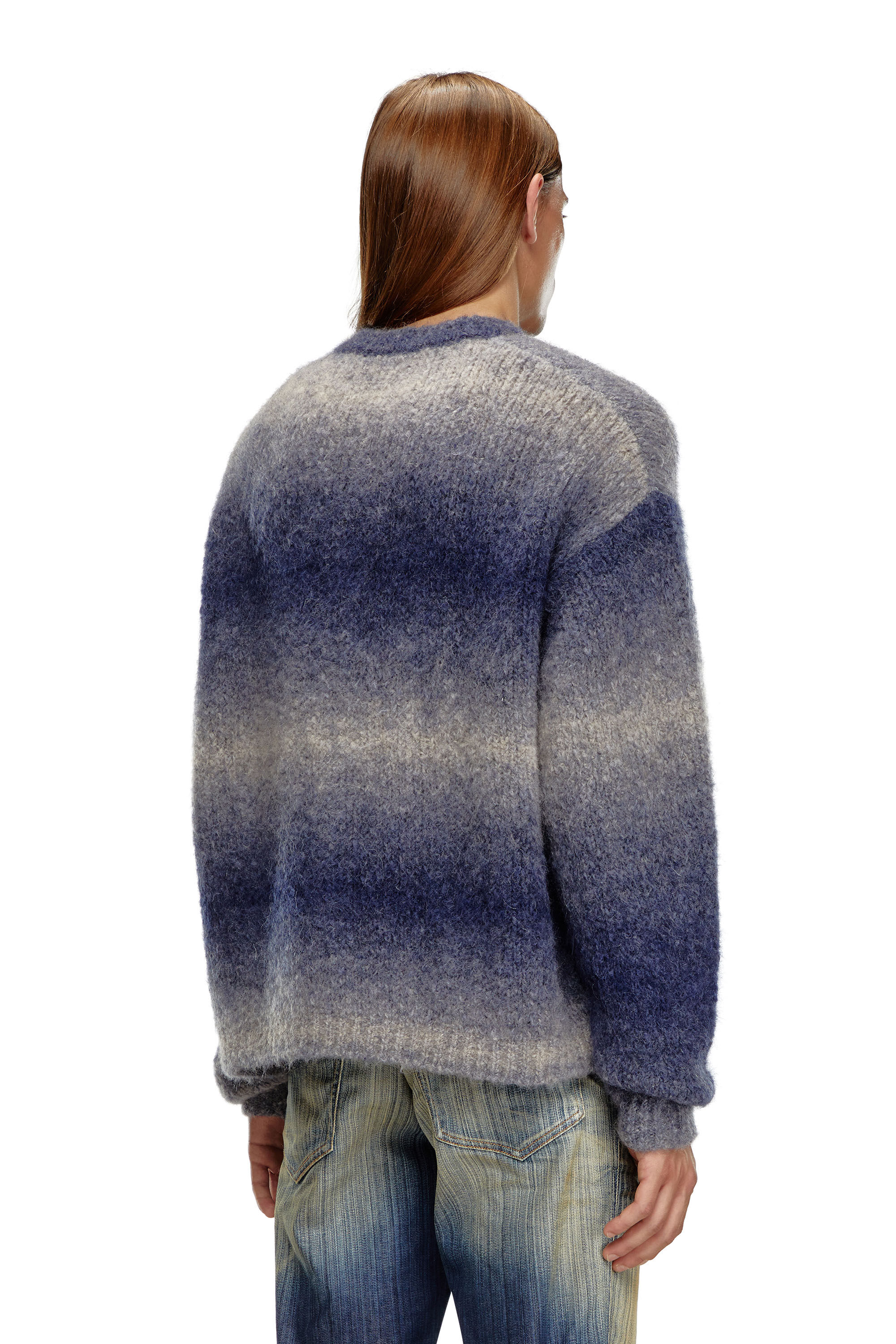 Men's Dégradé jumper in alpaca blend | Blue | Diesel Men's Dégradé jumper in alpaca blend | Blue | Diesel
