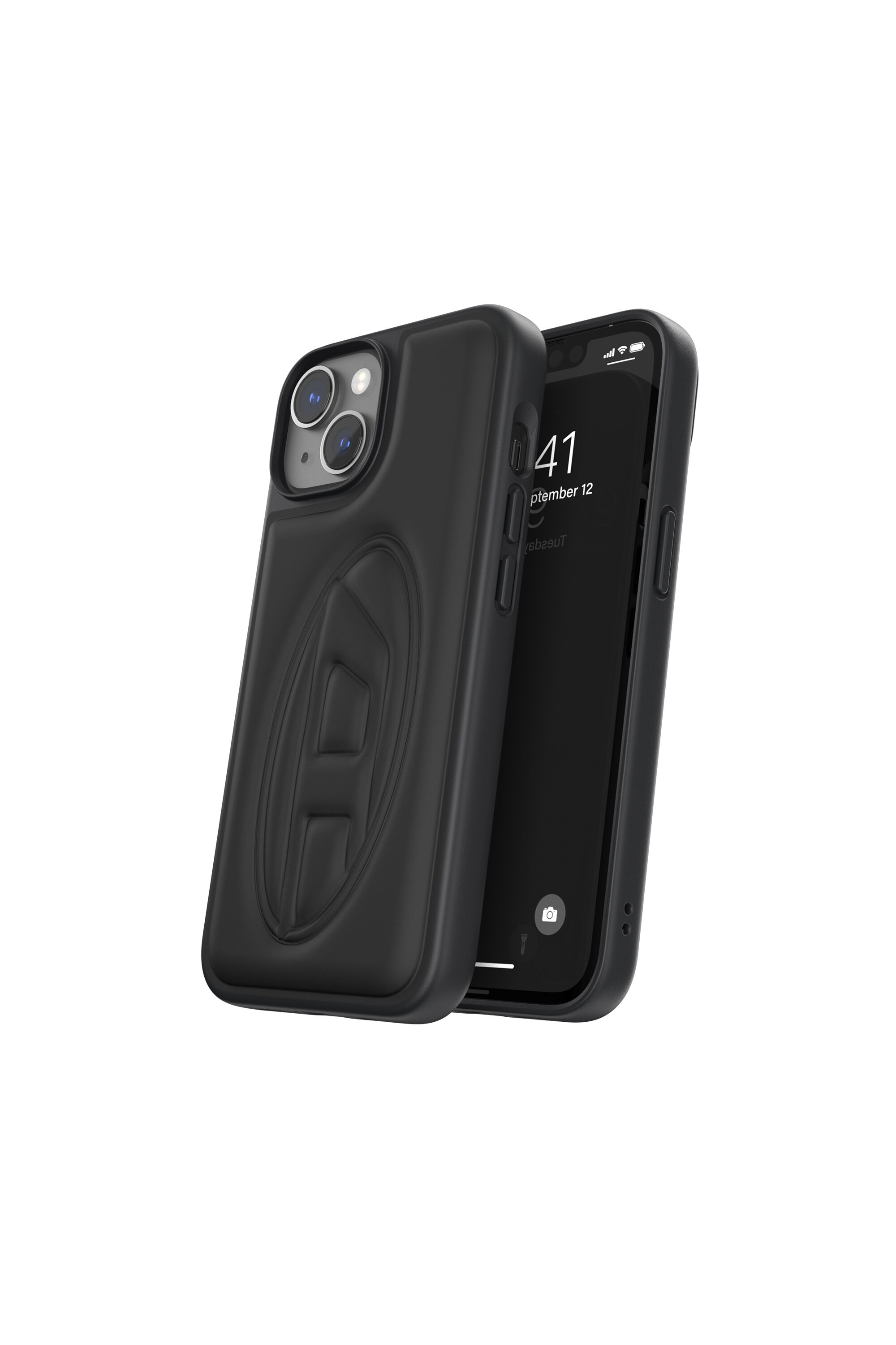 Diesel - 53406 MOULDED CASE, Unisex Moulded case D logo for iPhone 14 in Black - Image 3