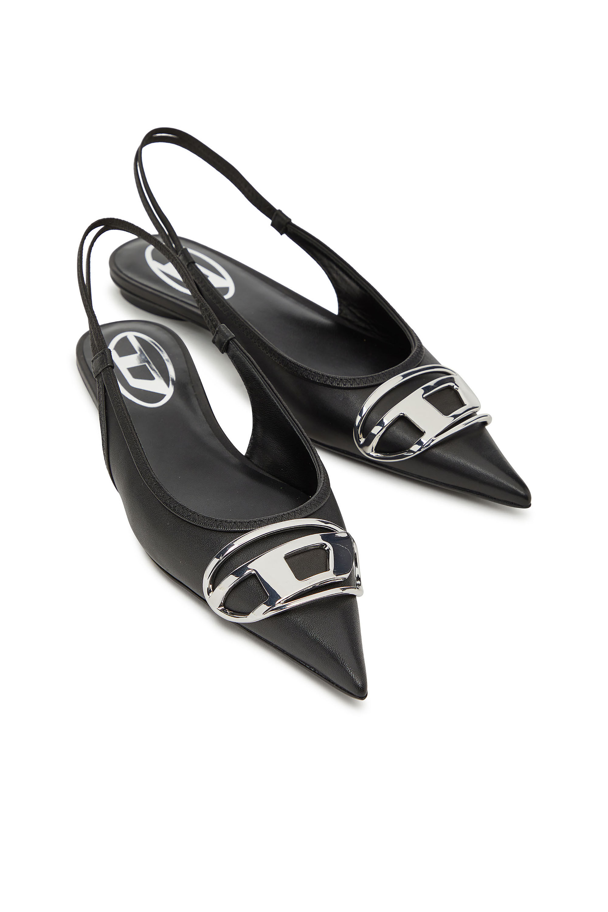 Diesel - D-VENUS SB BAL, Woman's Slingback flats in nappa leather in Black - 5