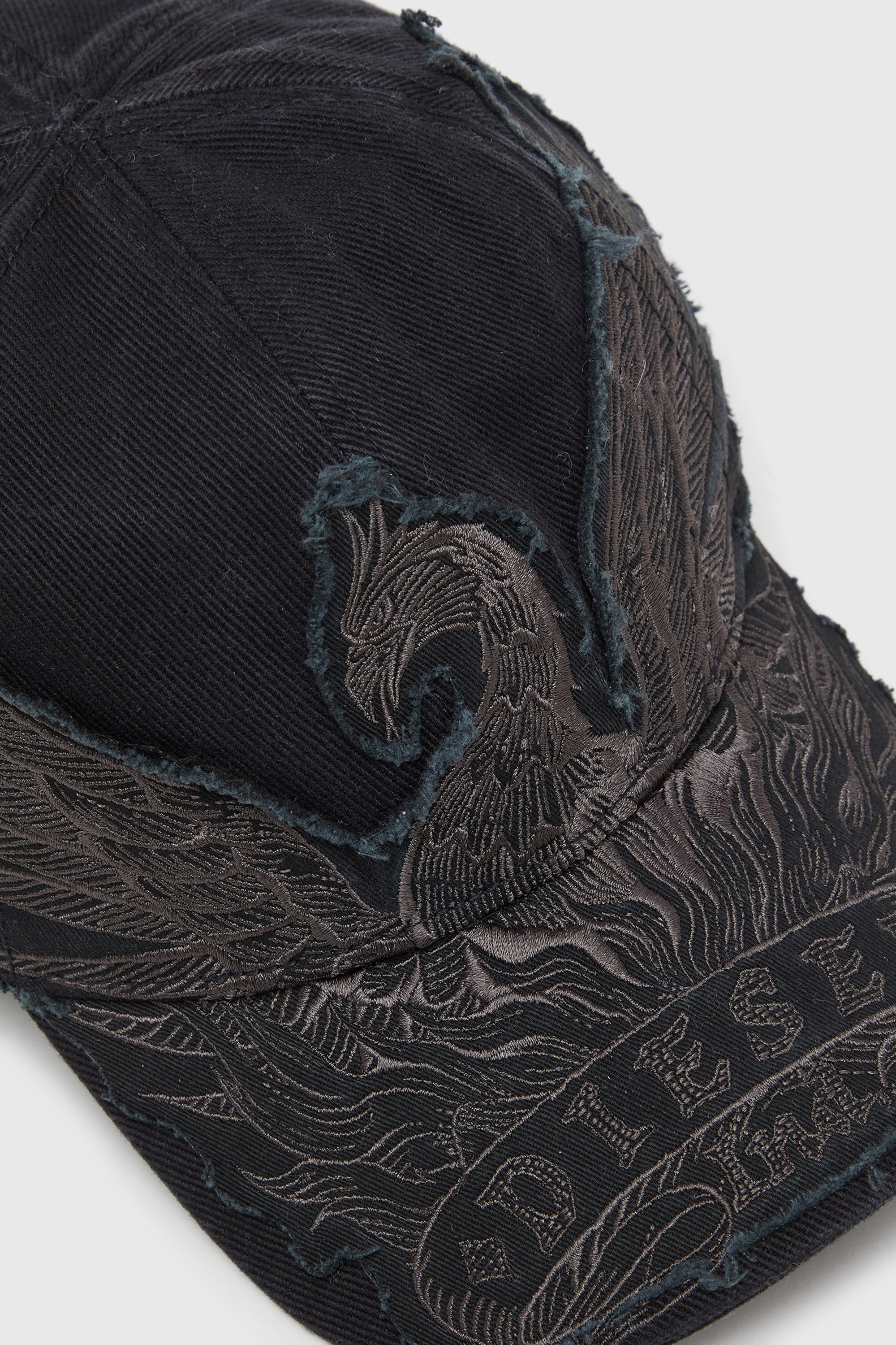 Diesel - C-PHENIX, Man's Baseball cap with Phoenix embroidery in Black - 3