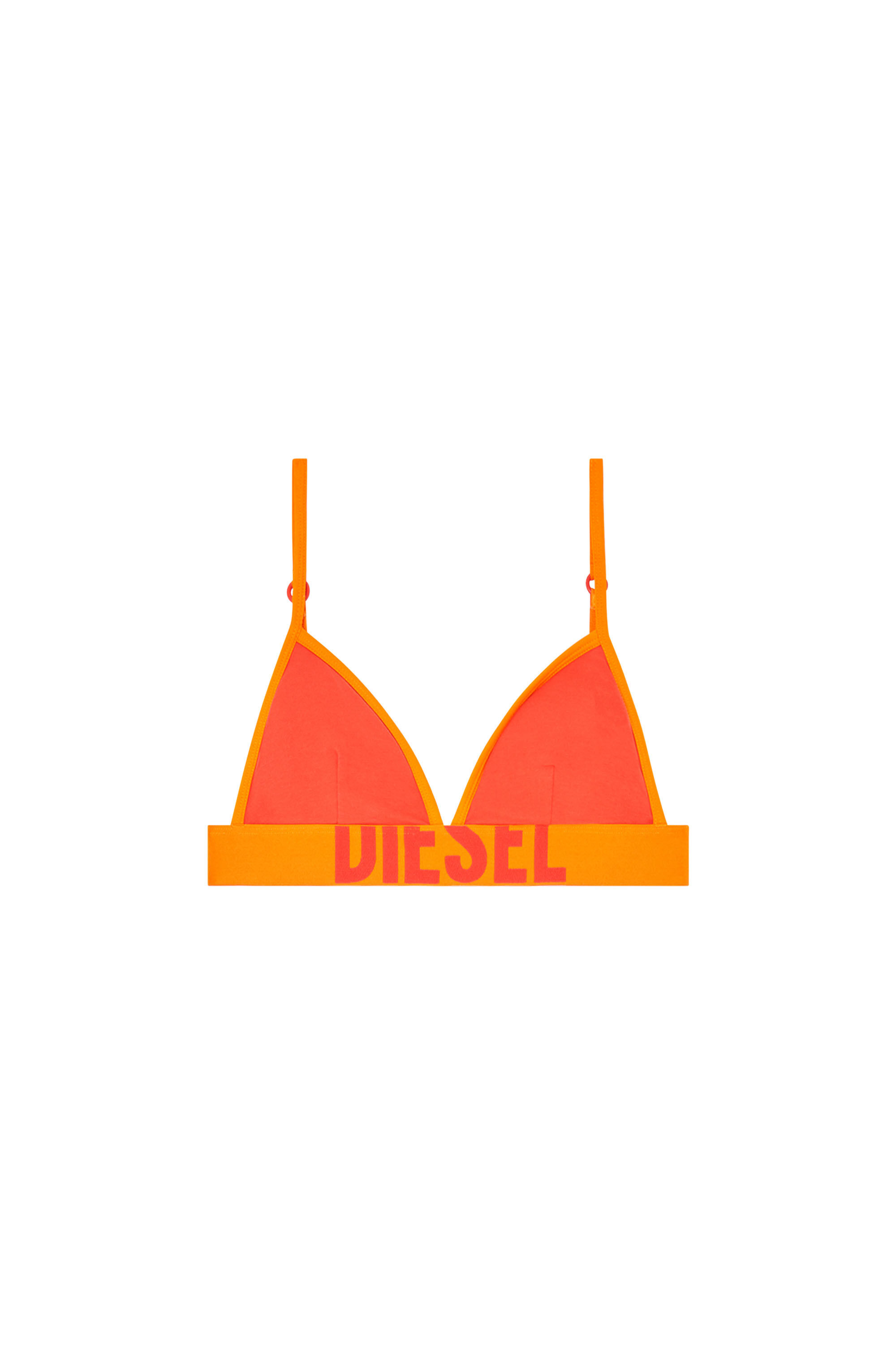 Diesel - CORA-D-POP, Woman's Triangle bra in bicolour cotton in null - 2