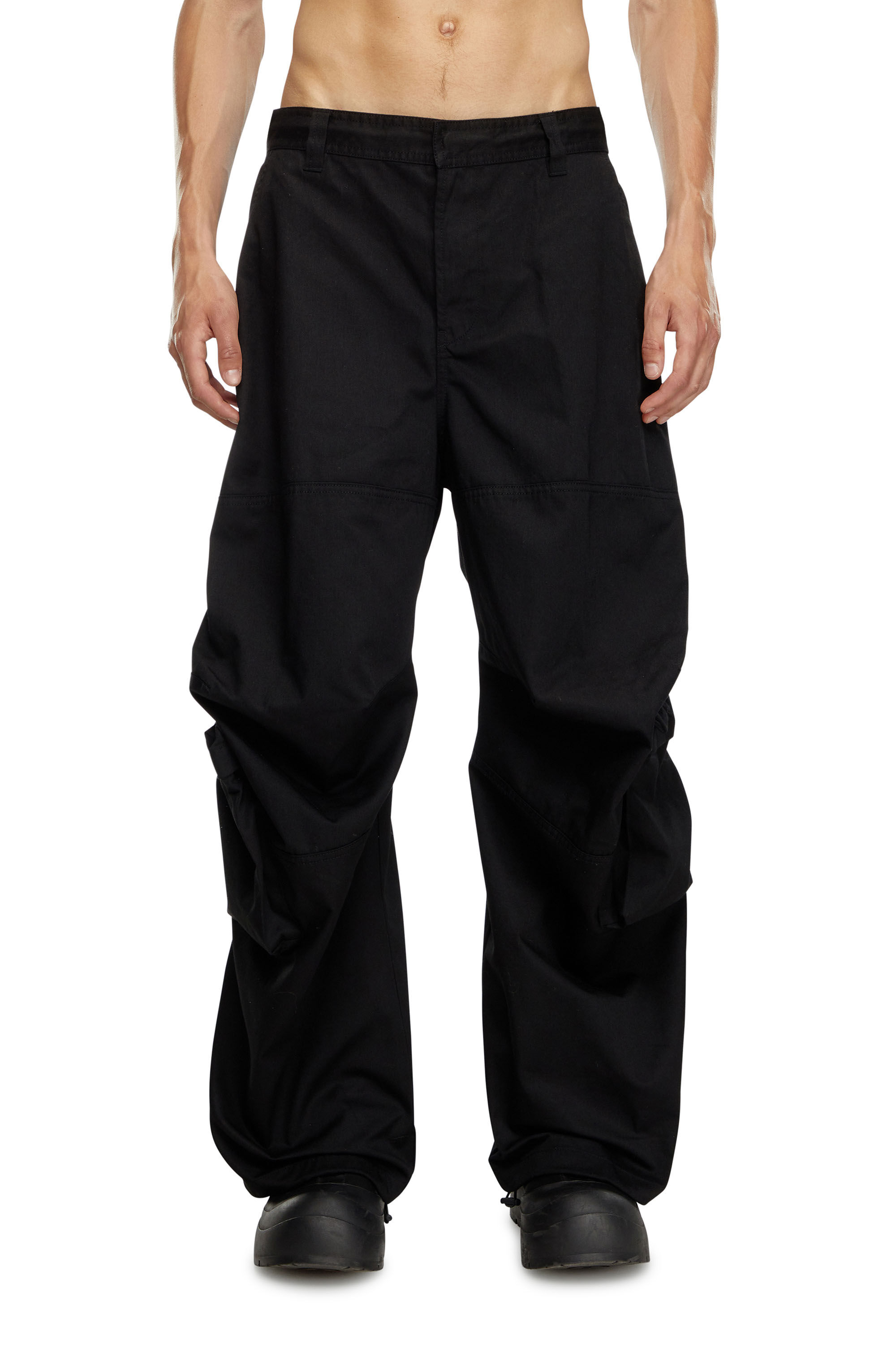 Men's Cargo pants in technical cotton twill | Black | Diesel