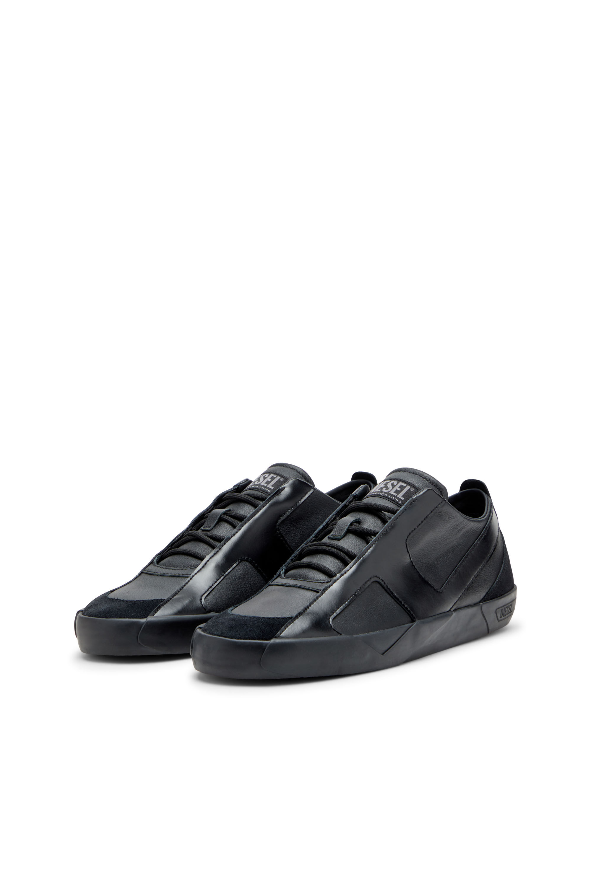 Diesel - S-SLANTE-D LOW, Man's Sneakers in suede and leather with D logo in null - 9