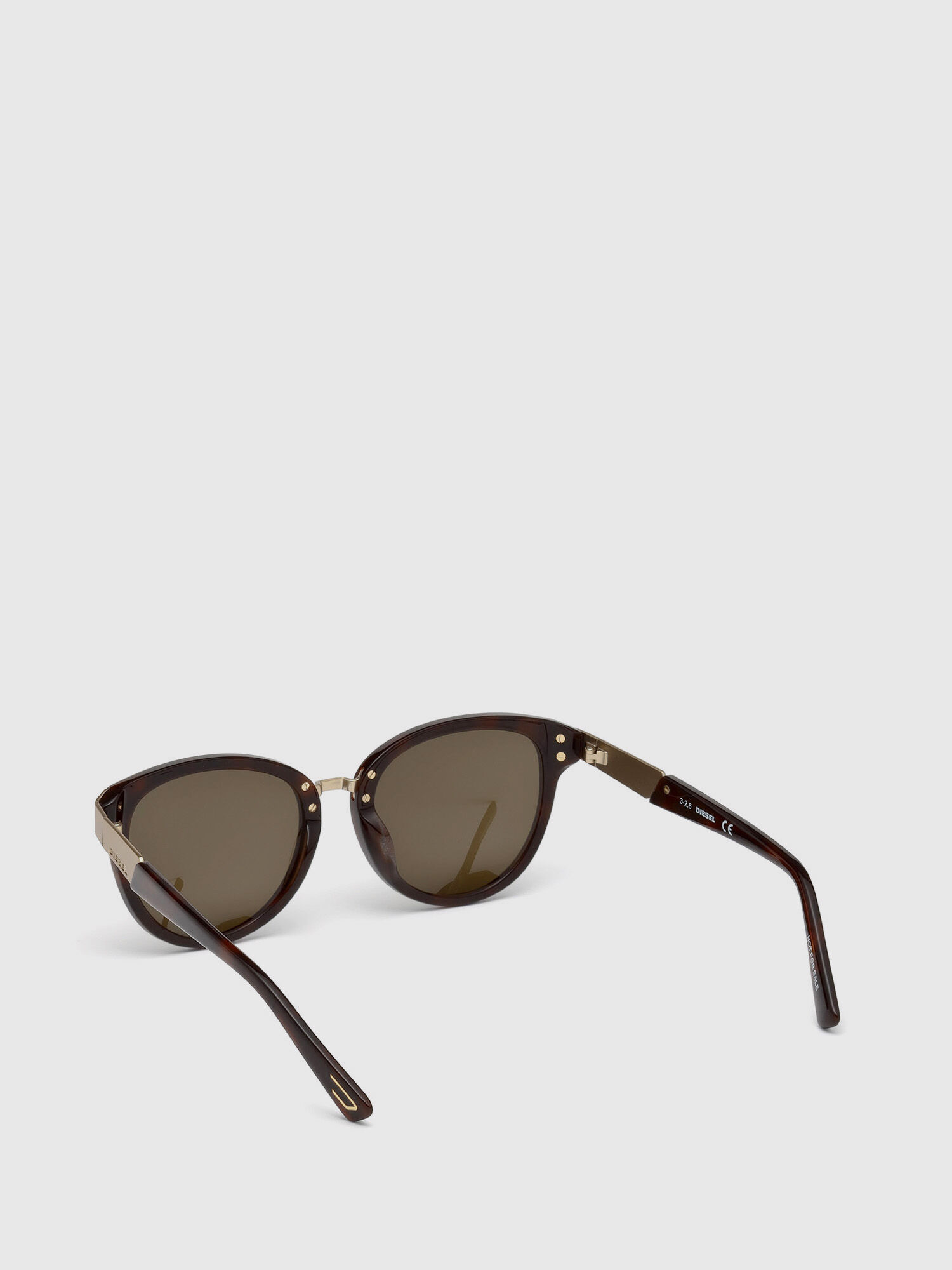 Diesel - DL0234, Woman's Iconic eyewear with metal inserts in Brown - 2