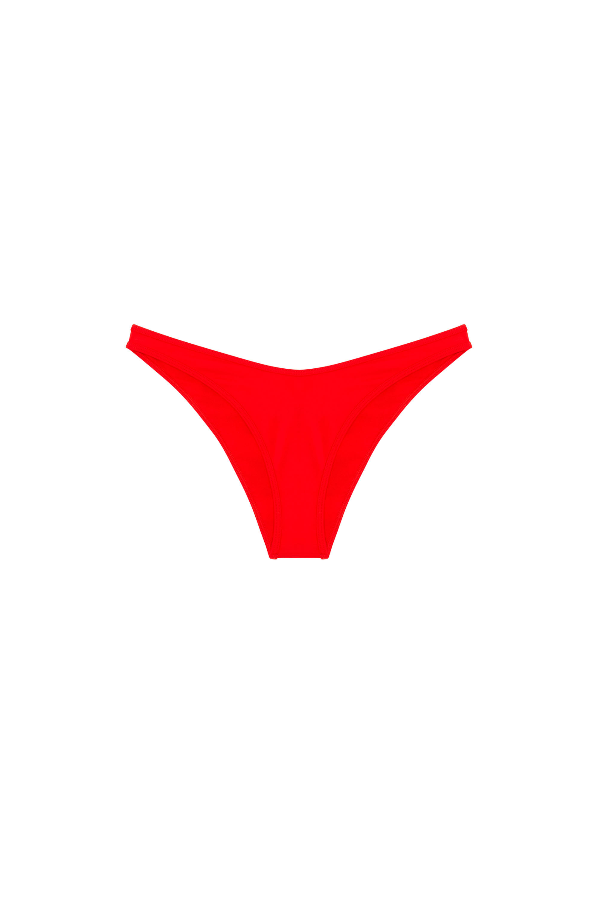 Diesel - BFPN-BRAZILIAN, Woman Bikini briefs with cut-off Diesel logo in Red - Image 4