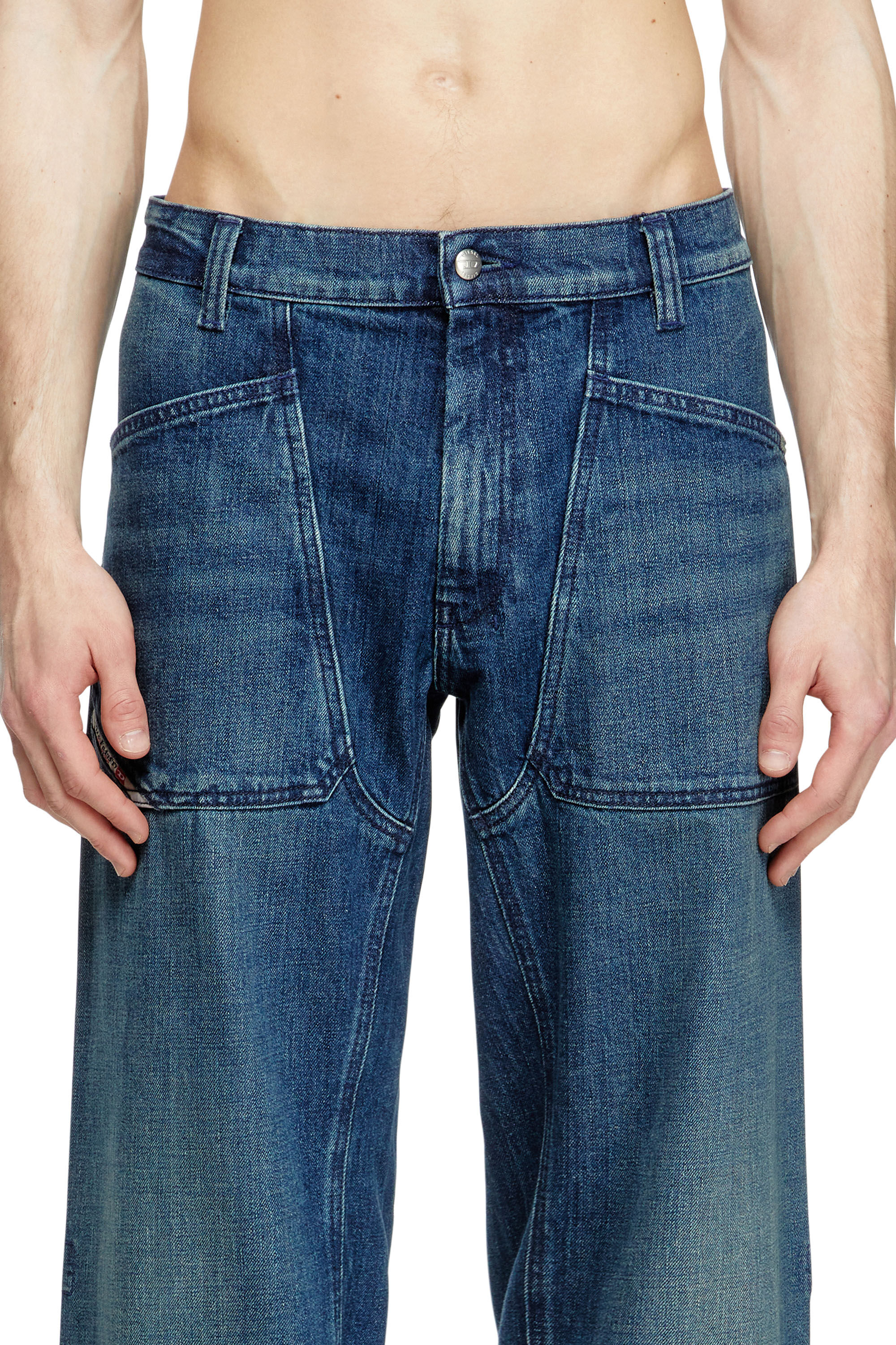 Diesel - Man's Relaxed Jeans D-Zeta 0DBDS, Dark Blue - 5