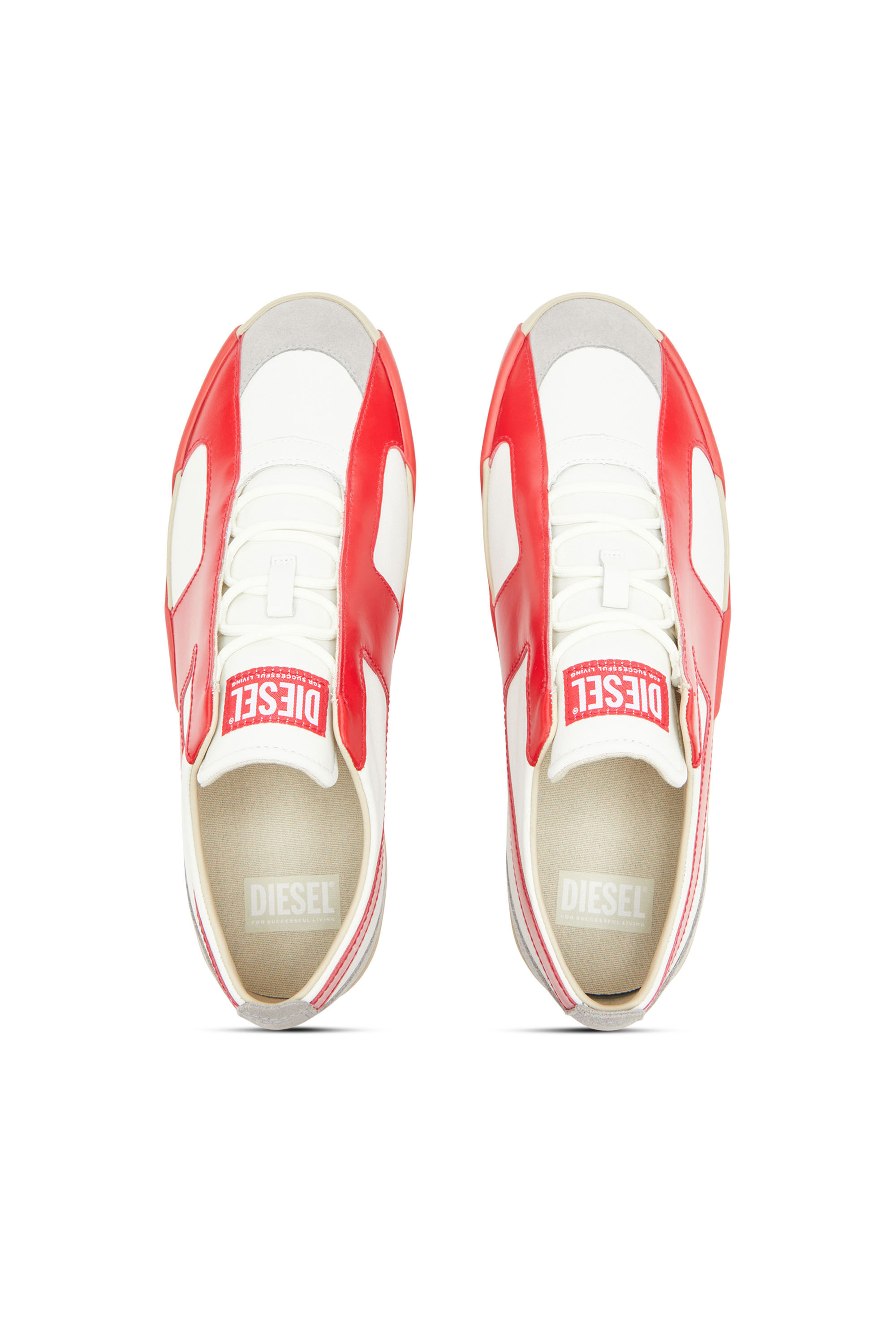 Diesel - S-SLANTE-D LOW, Man's Sneakers in suede and leather with D logo in null - 4