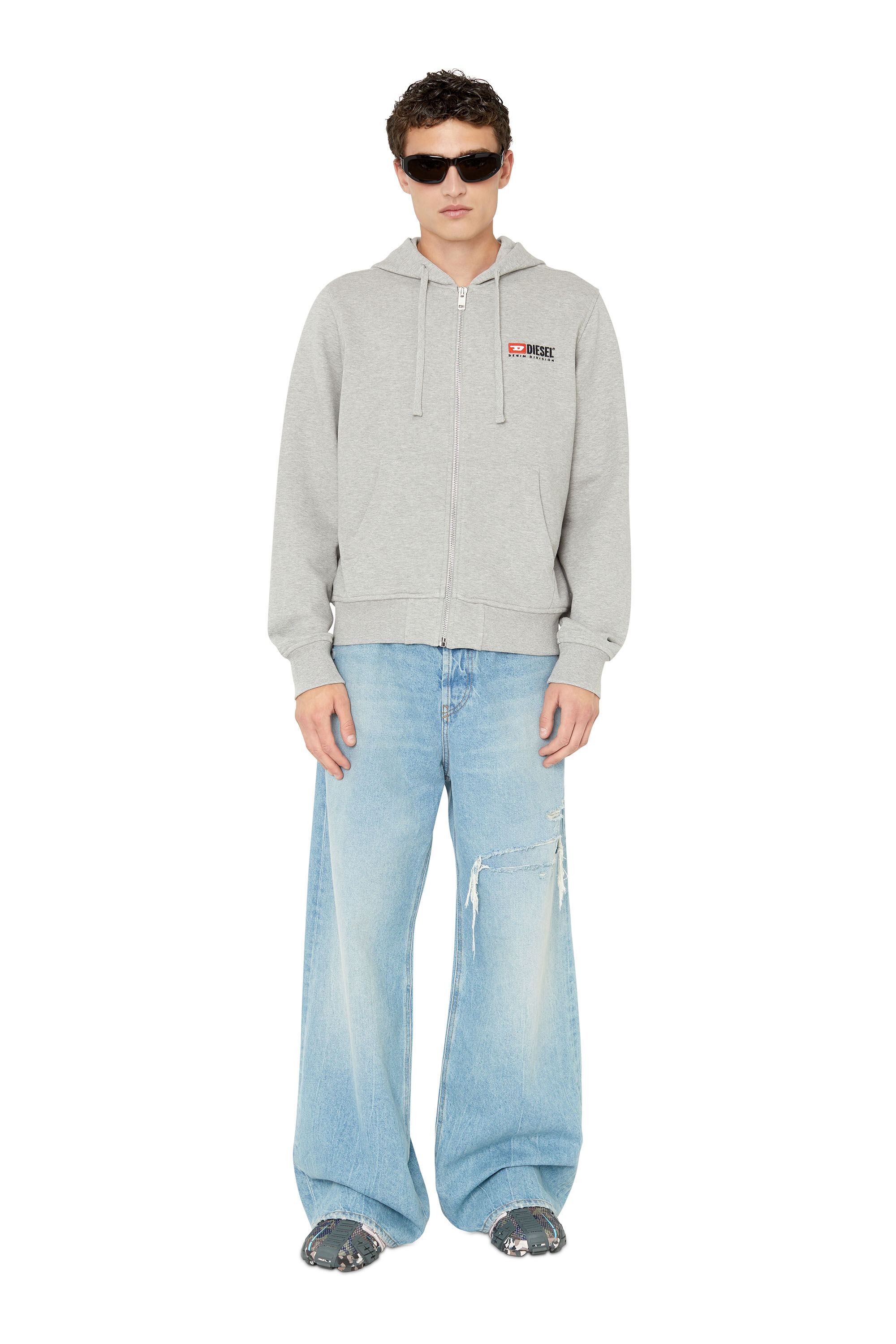 Diesel - S-GINN-HOOD-ZIP-DIV, Light Grey - Image 1