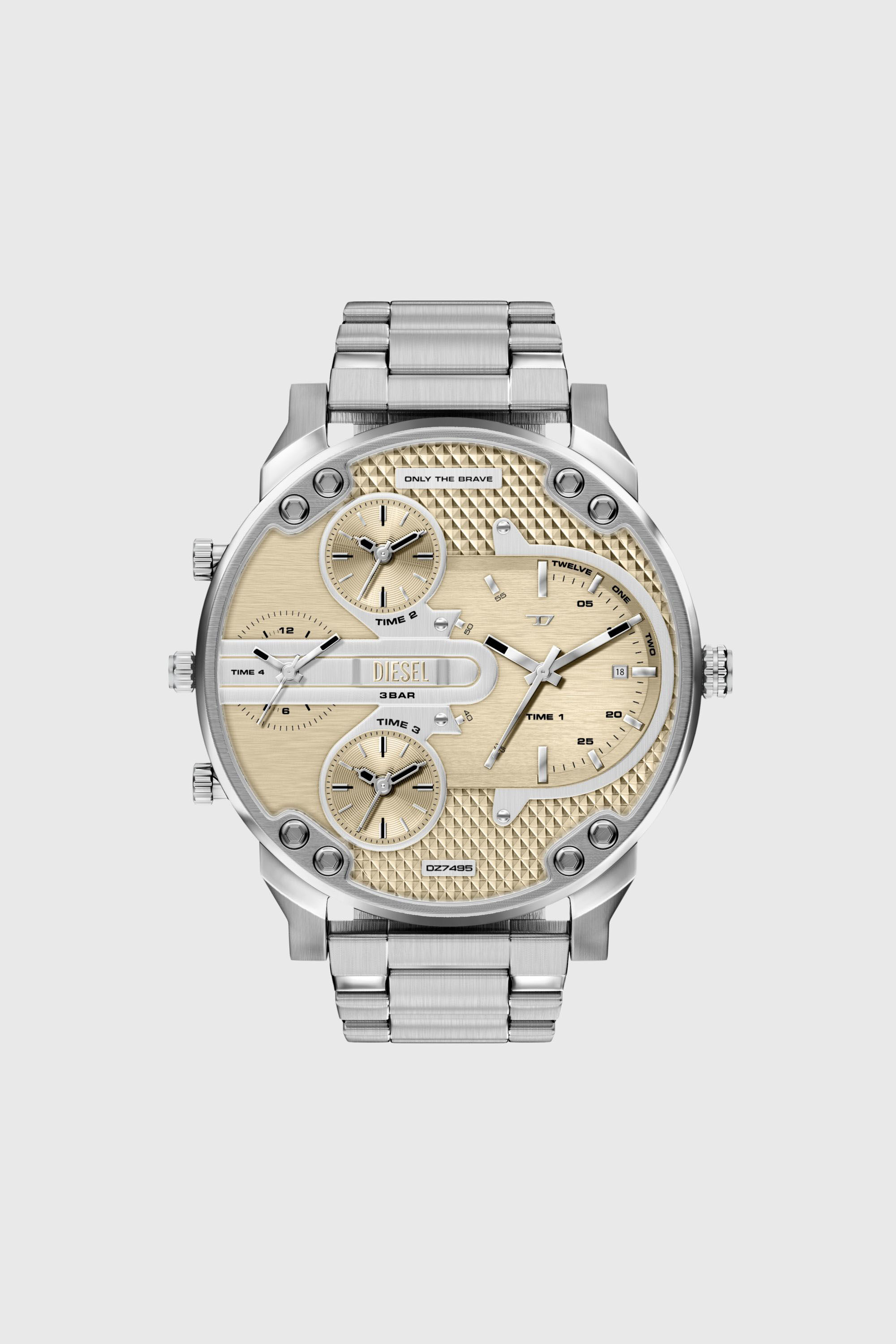 Diesel - DZ7495 WATCH, Man's Mr. Daddy Slim Stainless Steel Watch in Silver - 1