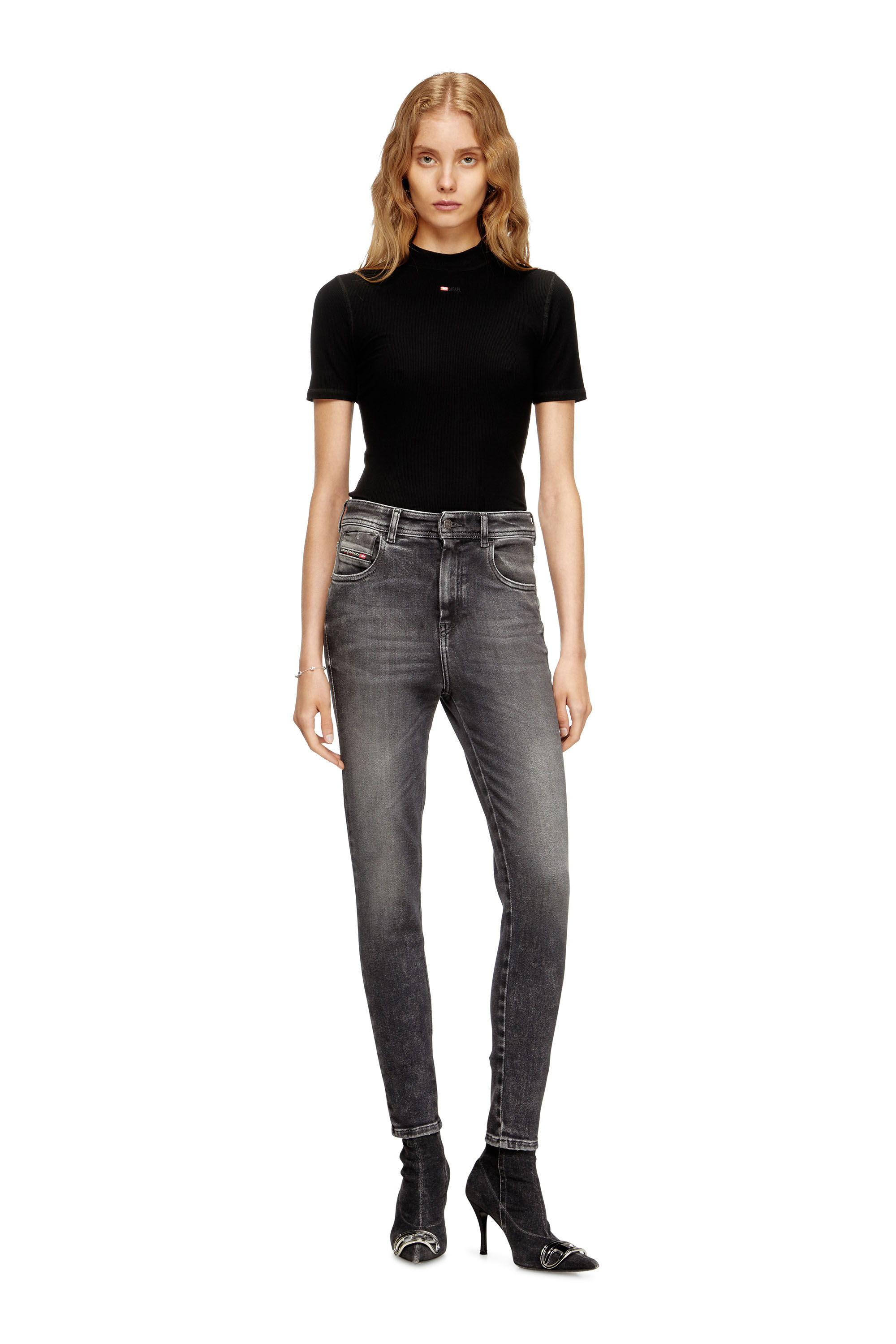 DIESEL 1984 SLANDY-HIGH-PK スキニー ジーンズ W27 Women's Skinny Jeans | High Waist 1984 Slandy-High | Black/Dark