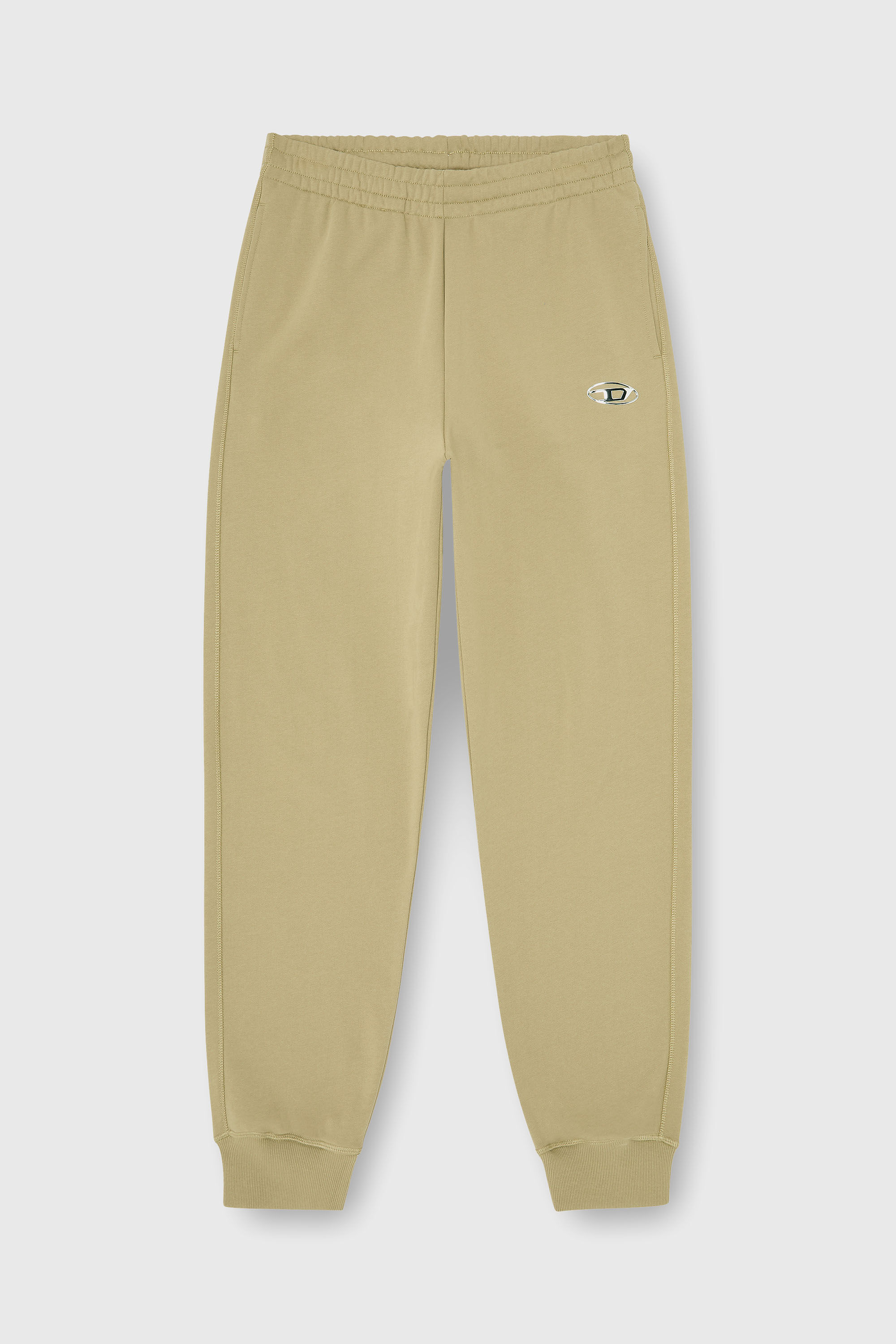 Diesel - P-MARKY-IOD, Man's Cotton pants with metallic Oval D in Beige - 2