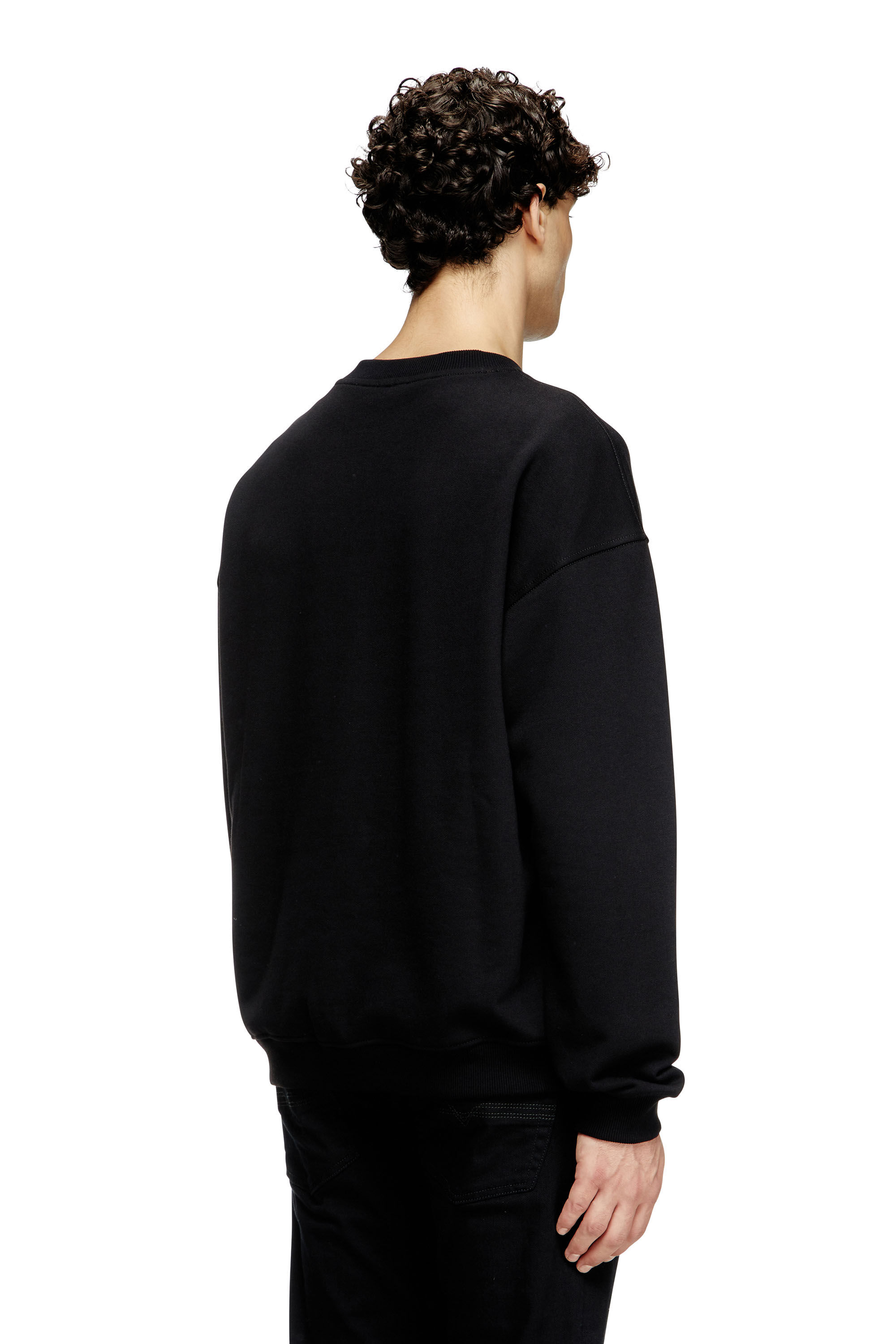 スウェット・トレーナー S-BOXT-OD SWEATSHIRT Men's Sweatshirt with cut-out Oval D logo | Black | Diesel