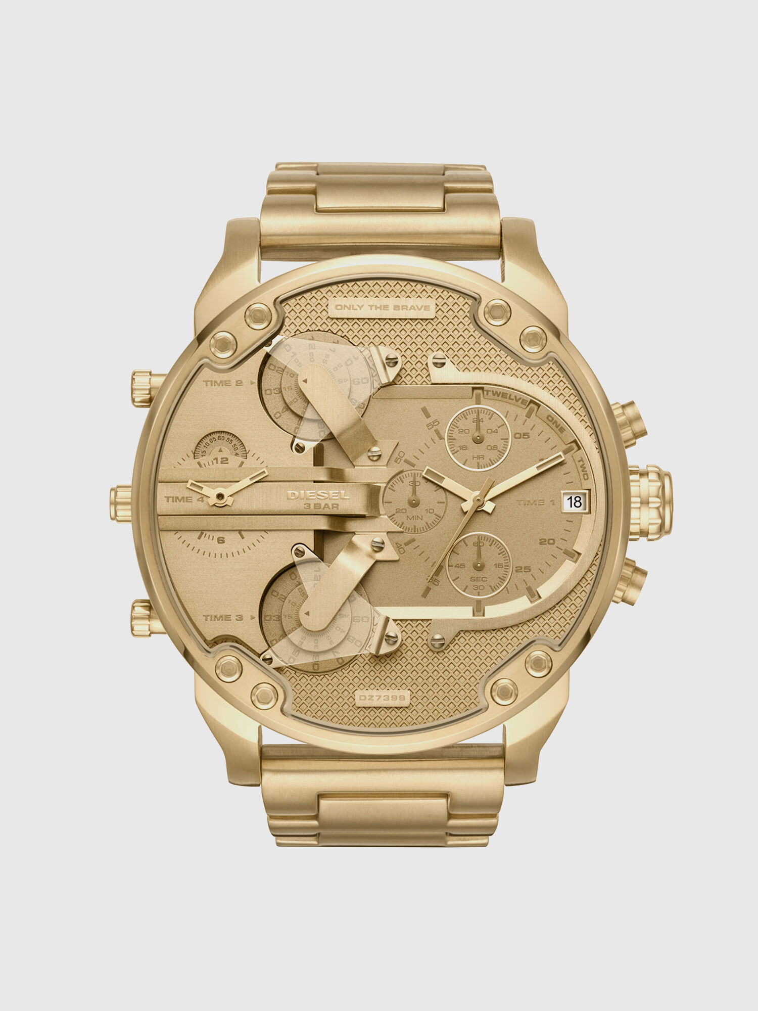 Diesel - DZ7399, Man's Mr. Daddy 2.0 gold-tone watch with detailed dial, 57 mm in Gold - 1