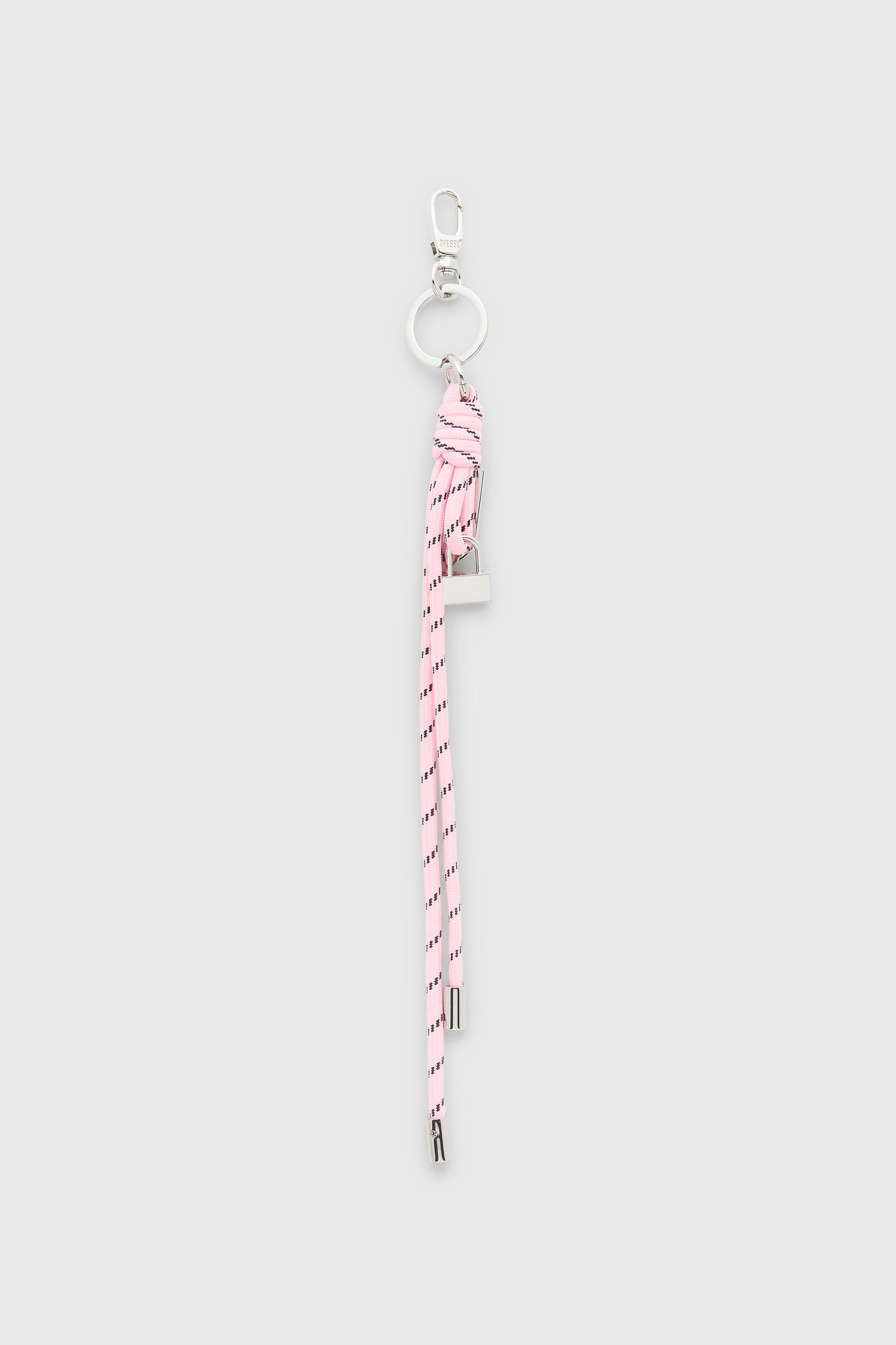 Diesel - ROPE II, Unisex's Metal and rope charm with Diesel pendant in Pink - 2