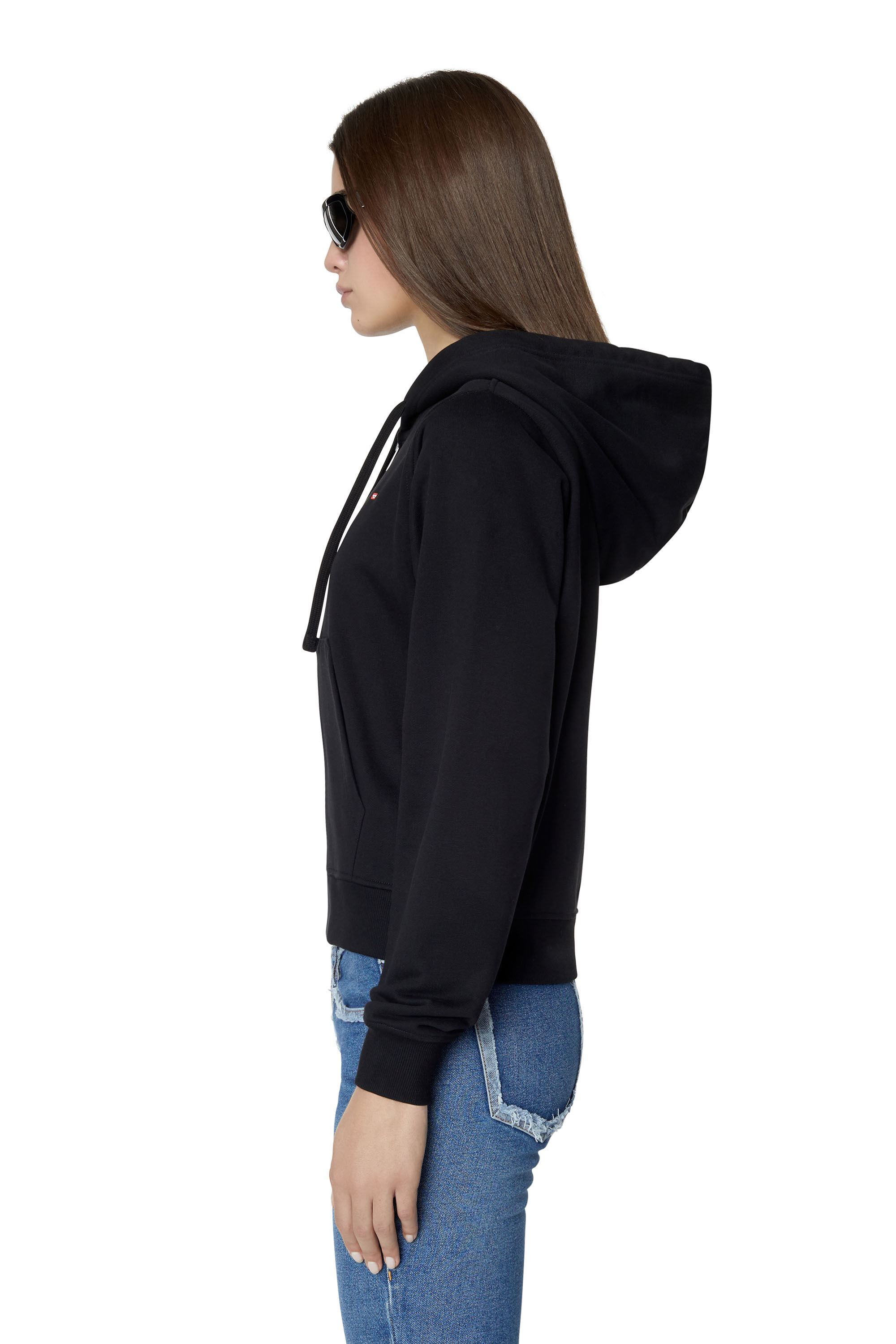 Diesel - F-REGGY-HOOD-ZIP-MICRODIV, Black - Image 5