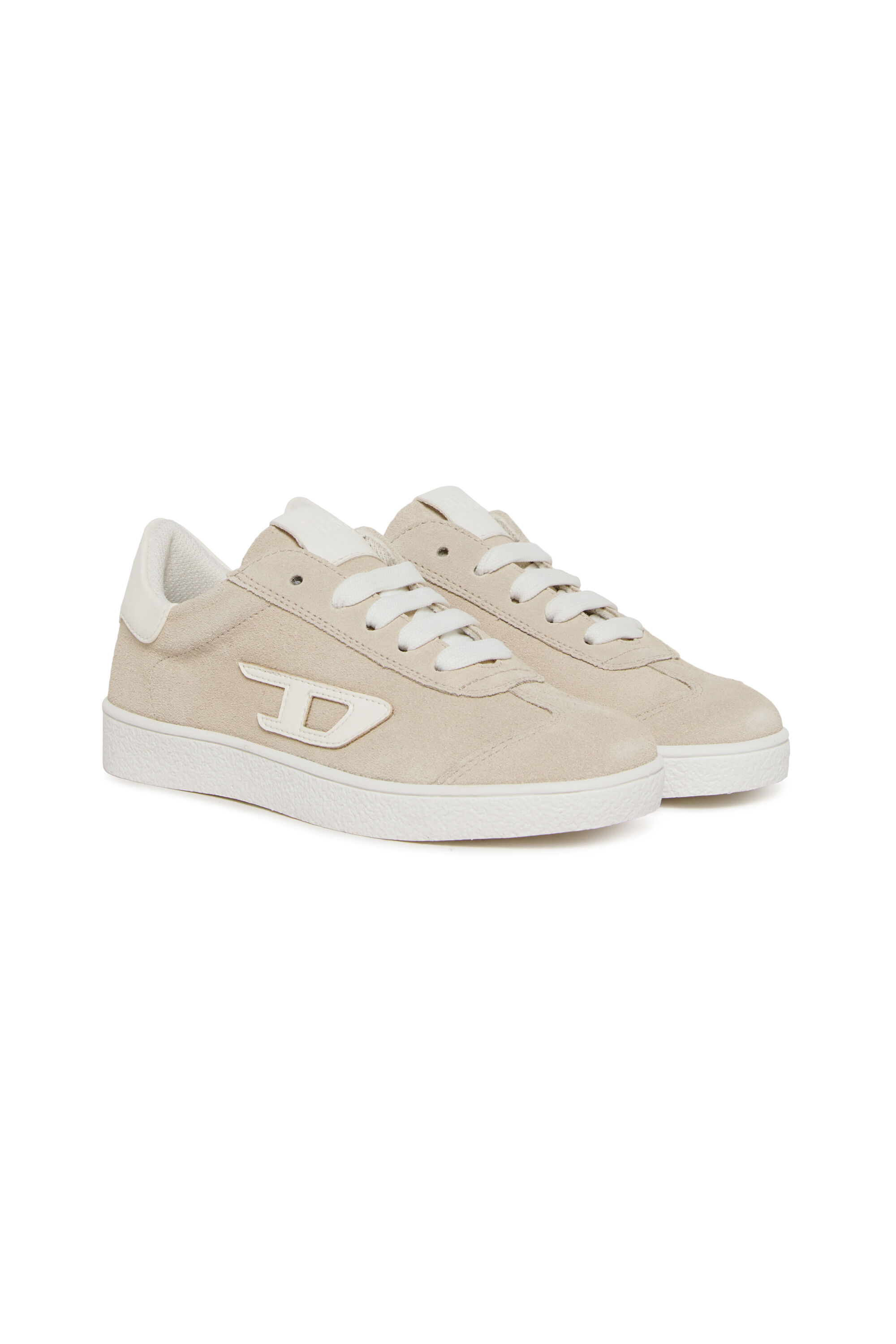 Diesel - S-COUGAZ, Unisex's S-COUGAZ-Suede sneakers with contrast D in Beige - 2