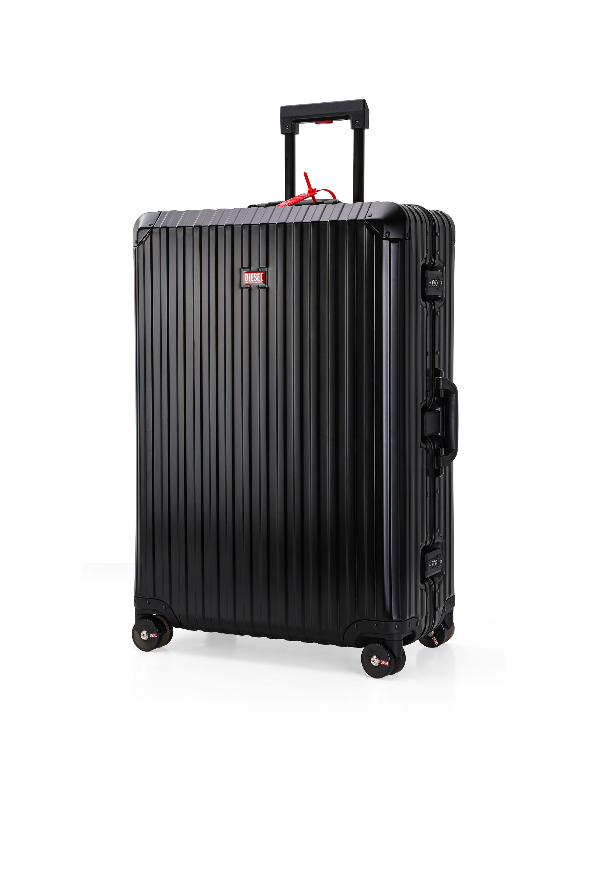 Diesel - DIESEL ALUMINUM TROLLEY- DSL002, Unisex's Aluminum suitcase size L in Black - 5