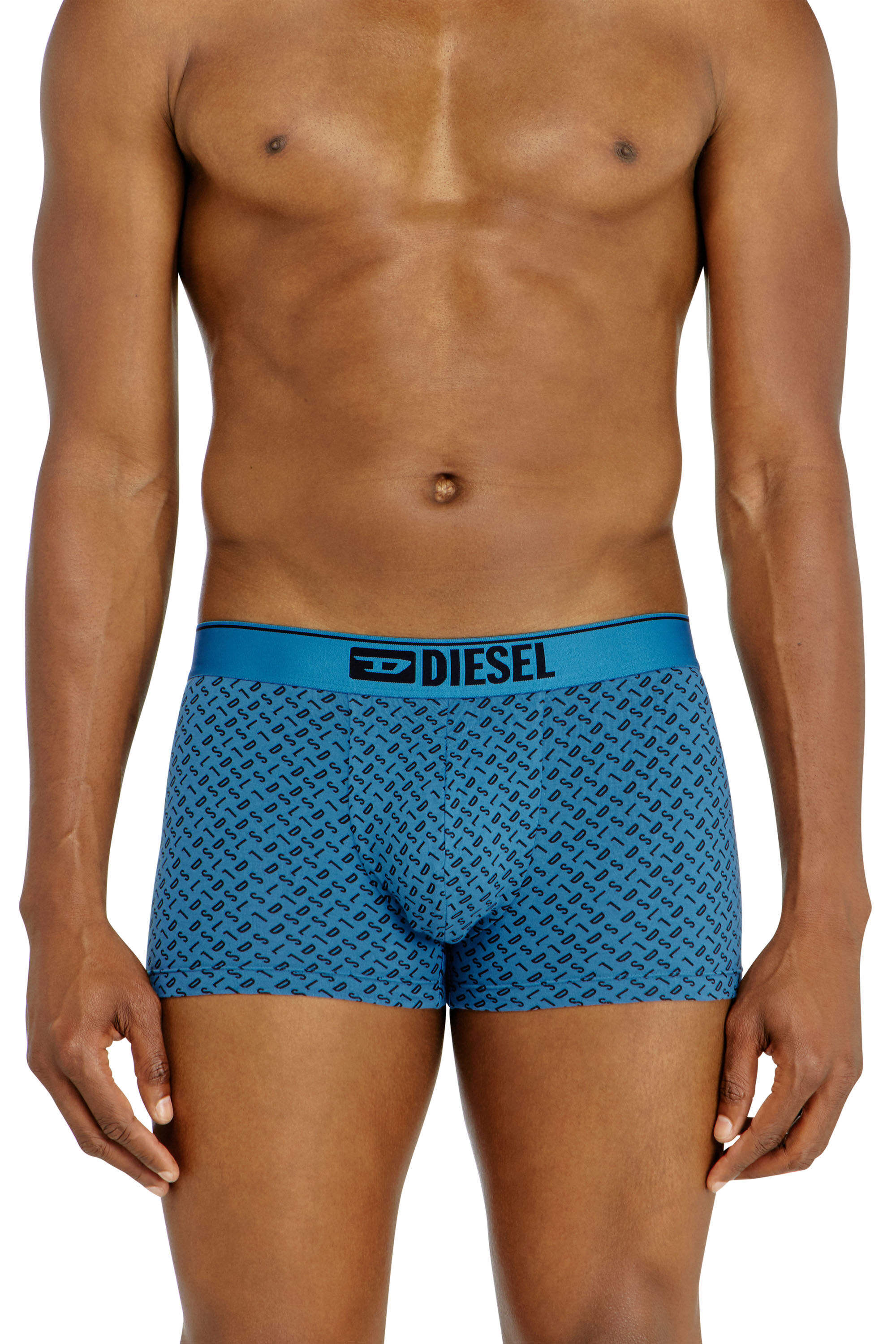 Diesel - DAMIEN-D-BOX-3PACK, Man's Three-pack of stretch cotton trunks with monogram in Blue - 2